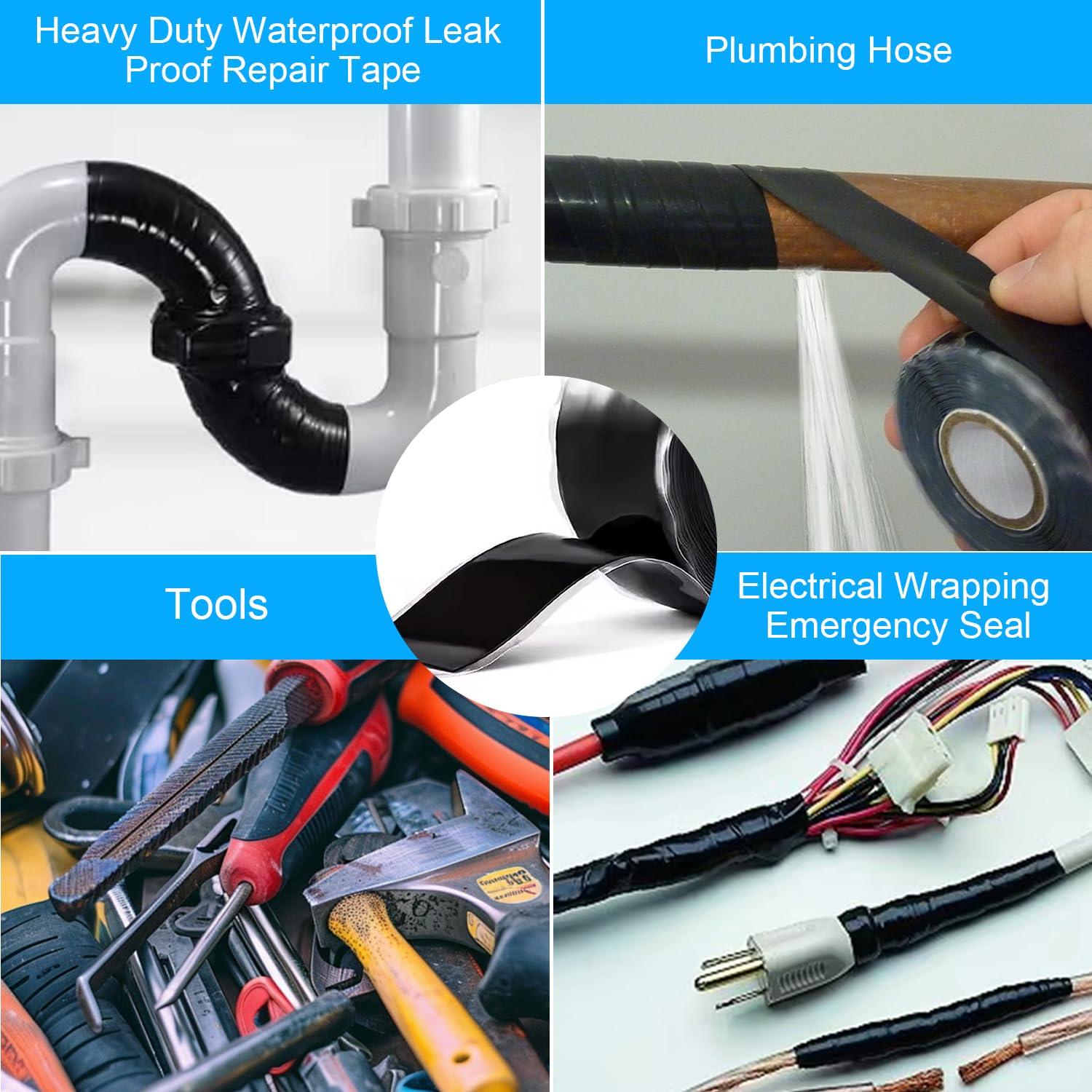 Cinta de Silicona Auto-Fusionante FOURGUN Negra 2.54cm x 5m