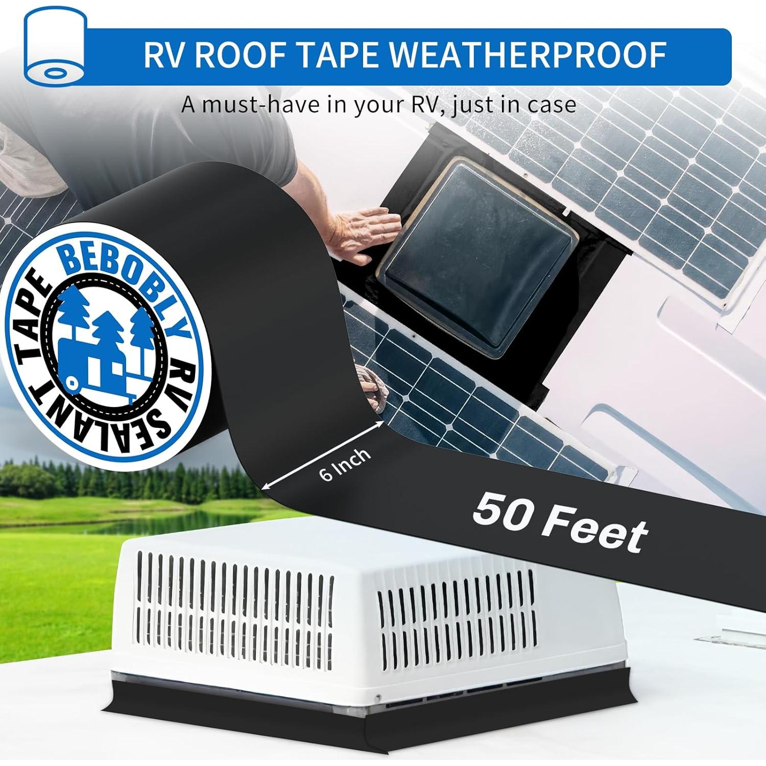 Cinta Selladora Butílica Impermeable Bebobly 15.24 m x 15.24 cm