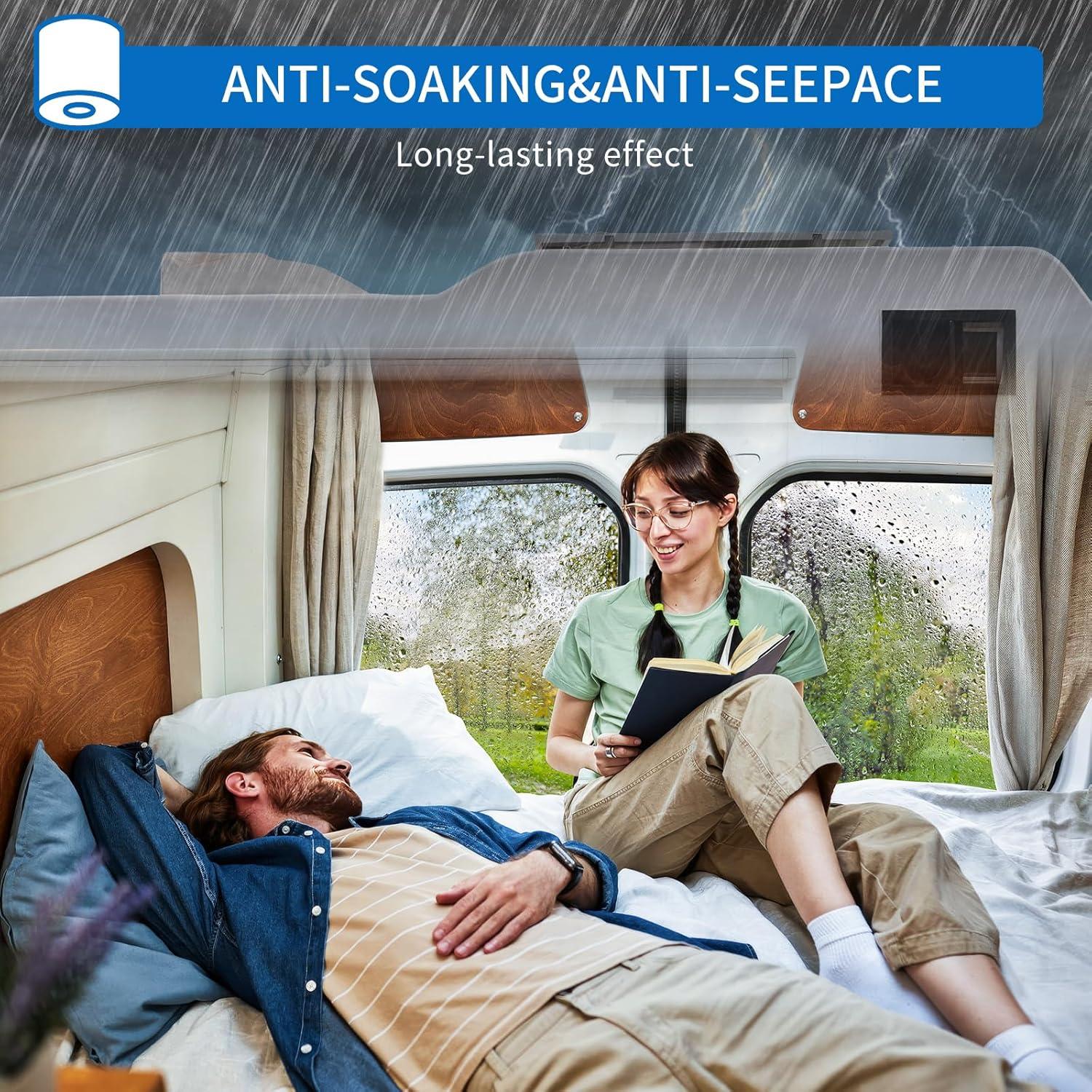 Cinta Selladora Butílica Impermeable Bebobly 15.24 m x 15.24 cm