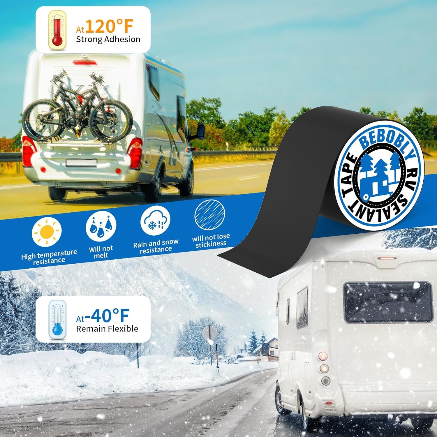 Cinta Selladora Butílica Impermeable Bebobly 15.24 m x 15.24 cm