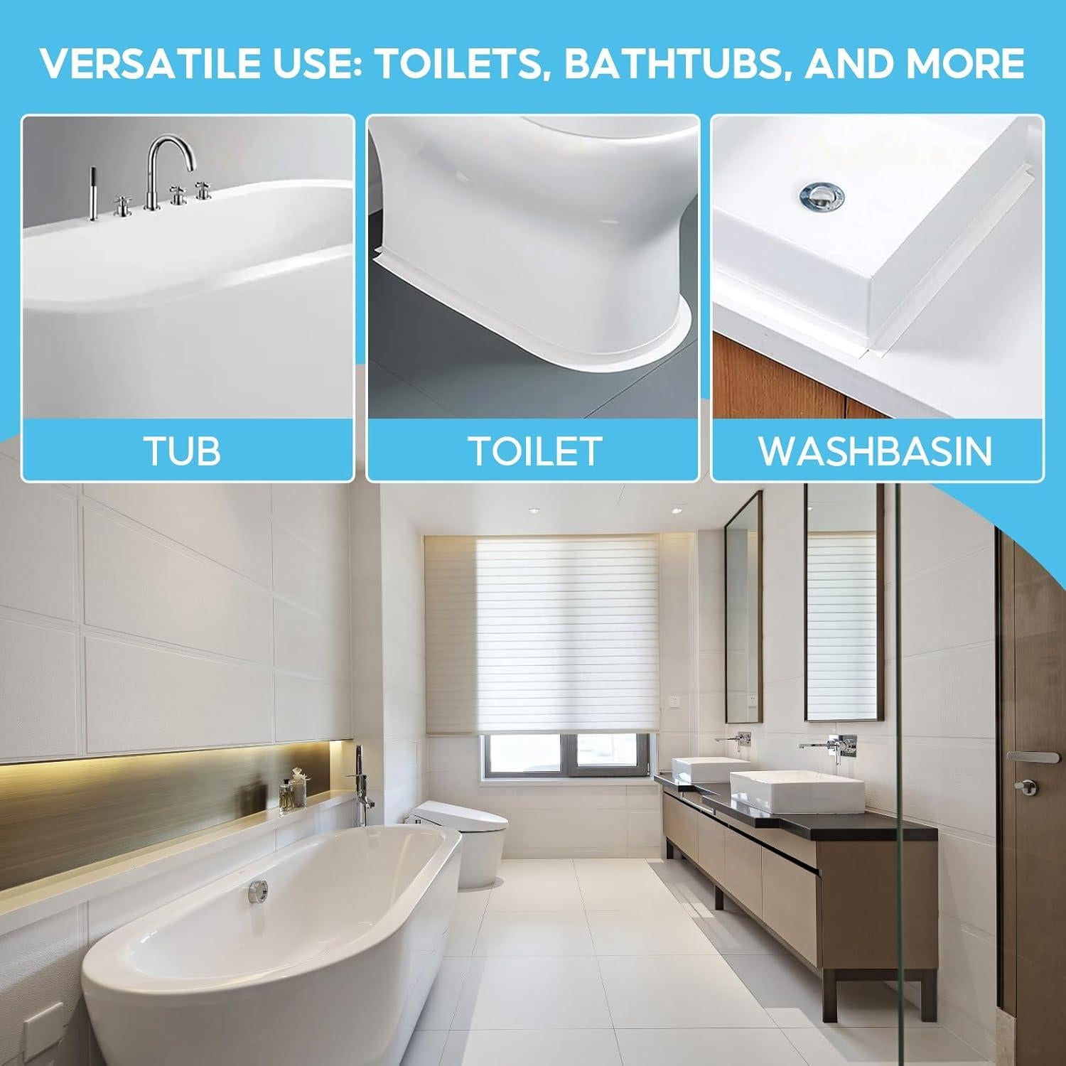 Cinta de Calafateo Autoadhesiva Blanca 3.8CM x 3.2M - 2 Rollos