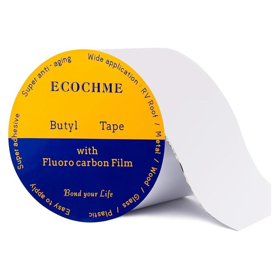 Cinta Selladora Butílica Impermeable ECOCHME 10.16cm x 4.88m