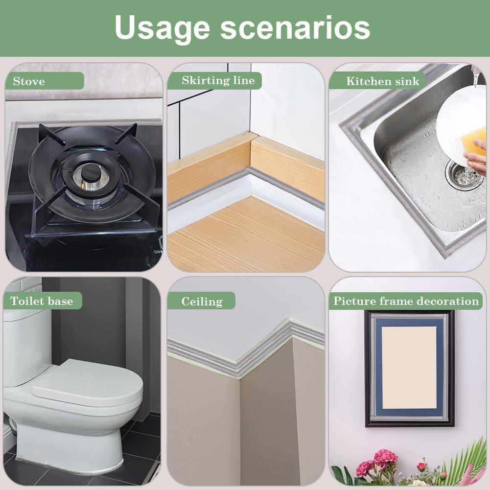 Cinta de Sellado Autoadhesiva GORGECRAFT 3m x 8mm Gris PVC