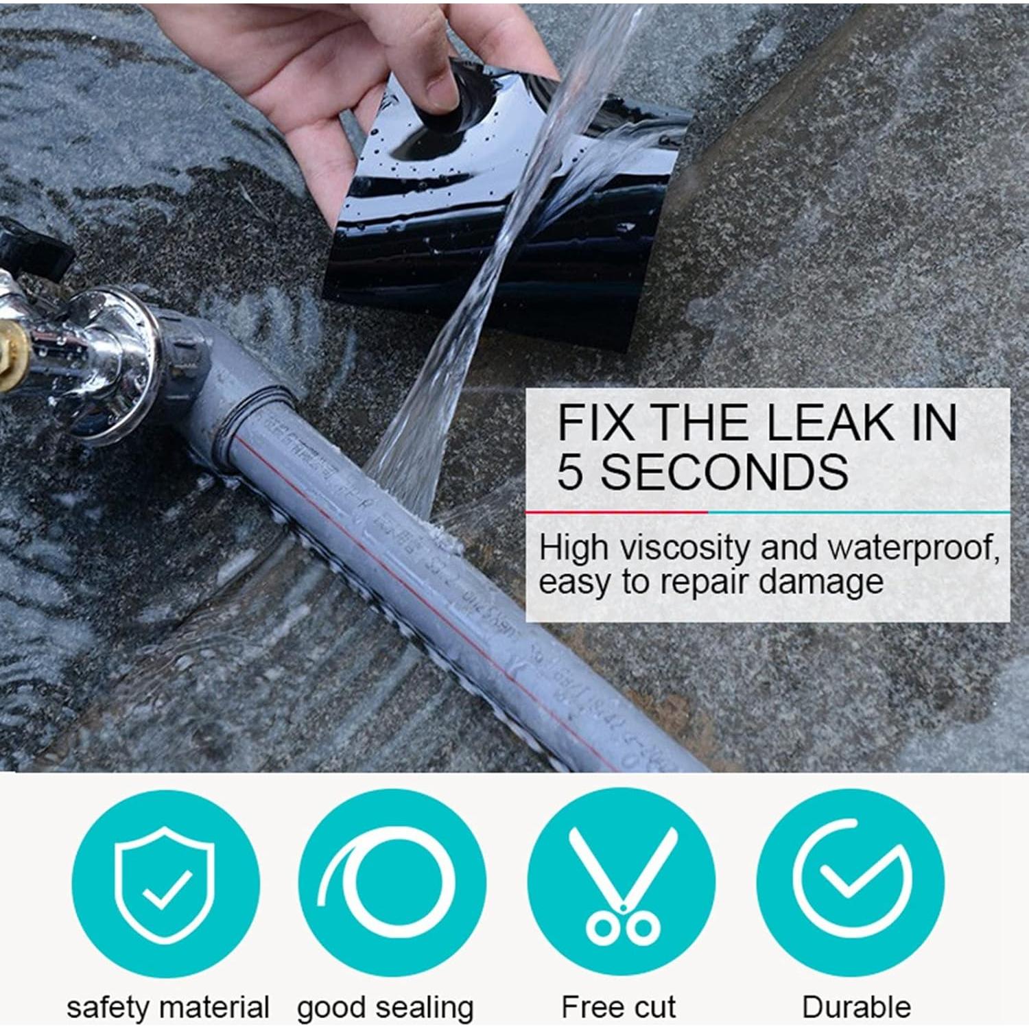 Cinta Impermeable de Caucho ITAKITE 10cm x 15.2m para Reparaciones