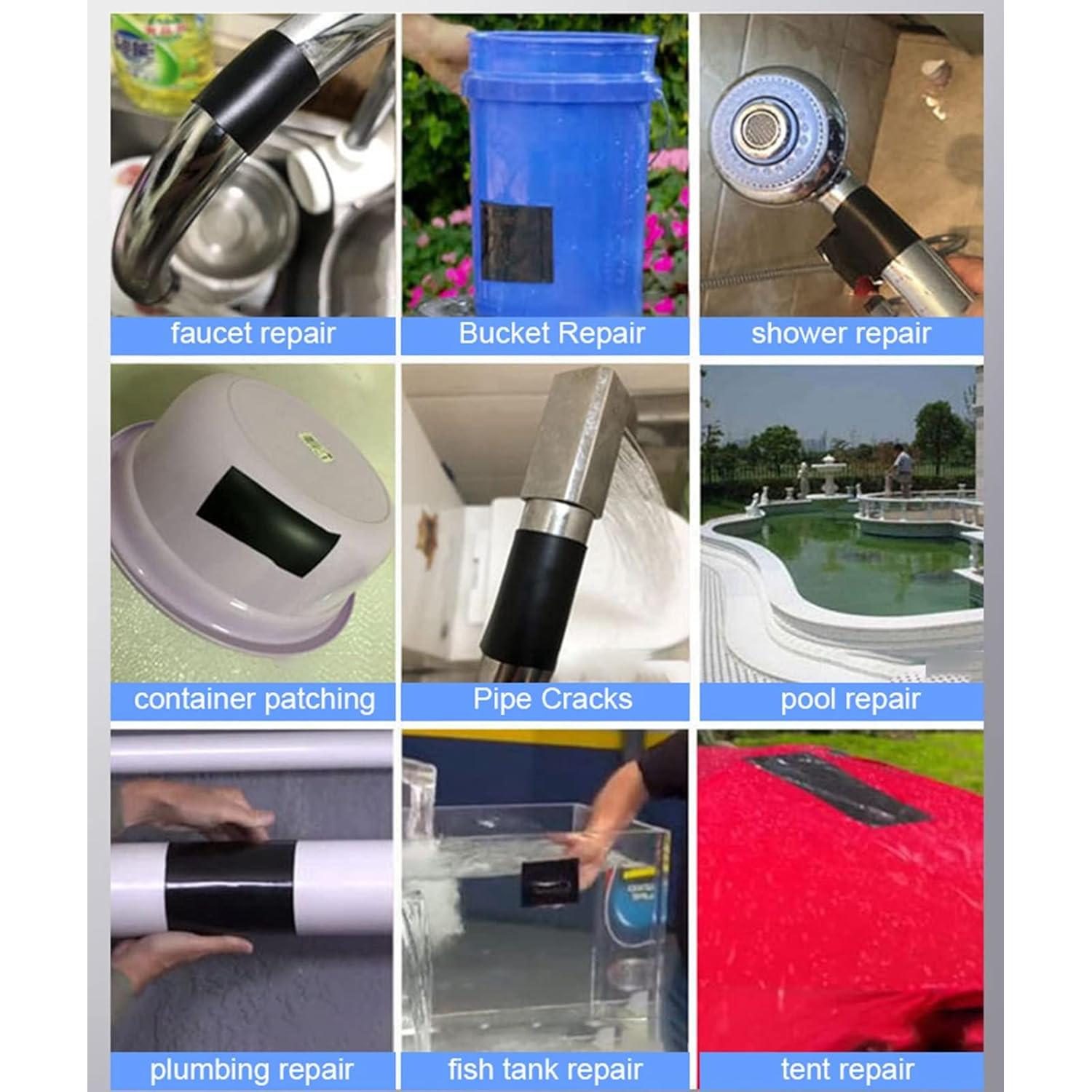 Cinta Impermeable de Caucho ITAKITE 10cm x 15.2m para Reparaciones