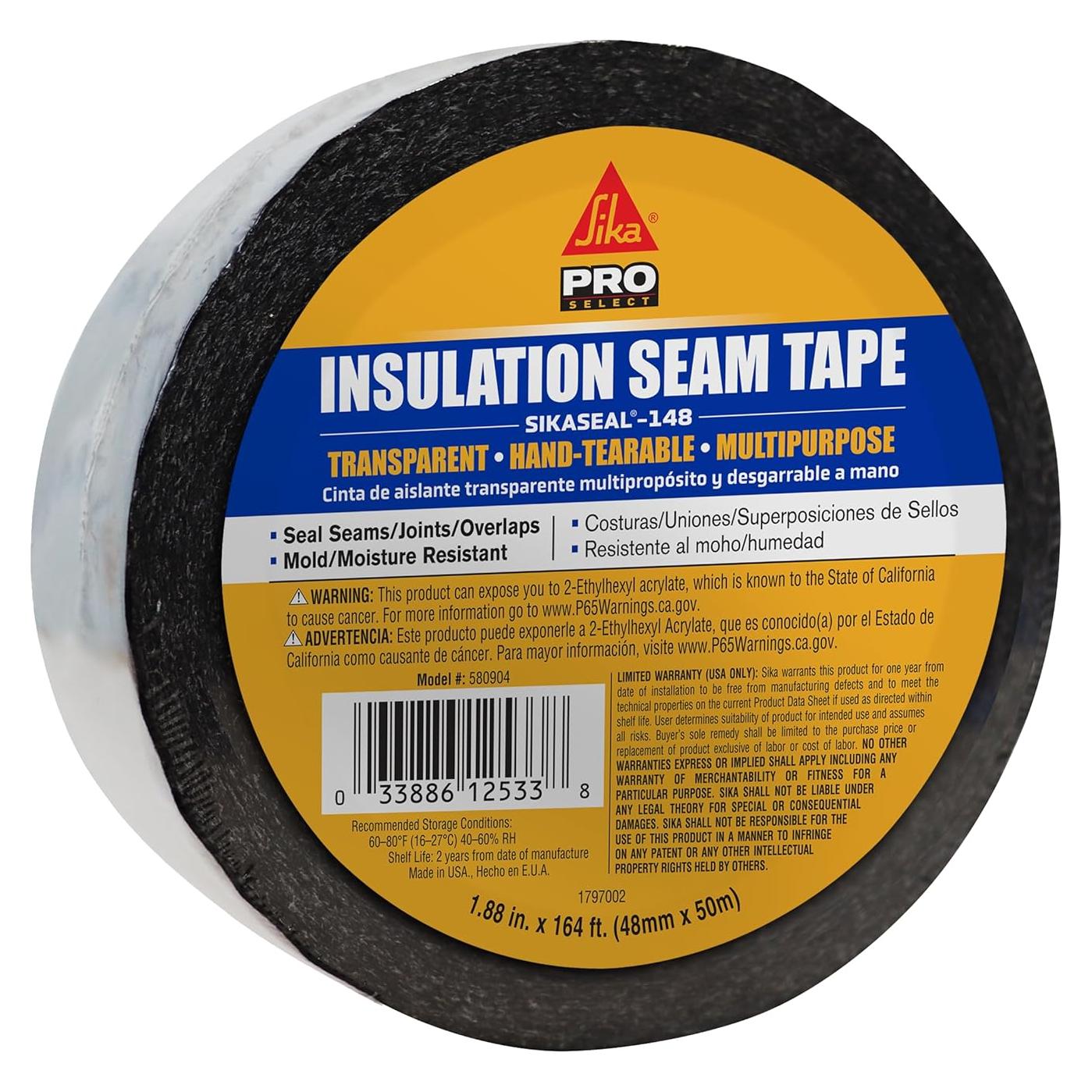 Cinta de Sellado Aislante SikaSeal-148 5.08 cm x 50 m Transparente