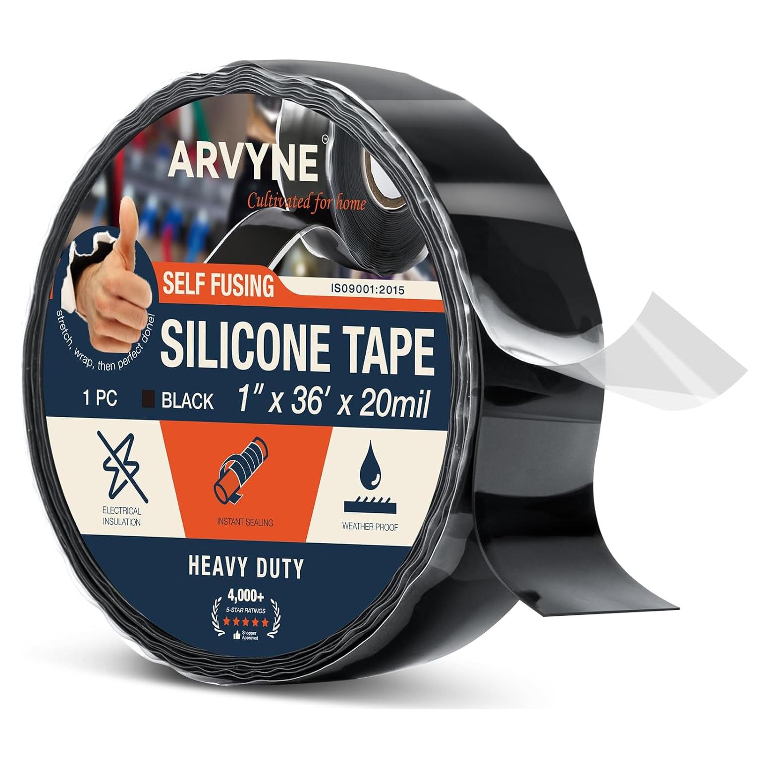 Cinta de Silicona Auto-Fusionante Arvyne 2.54cm x 10.97m