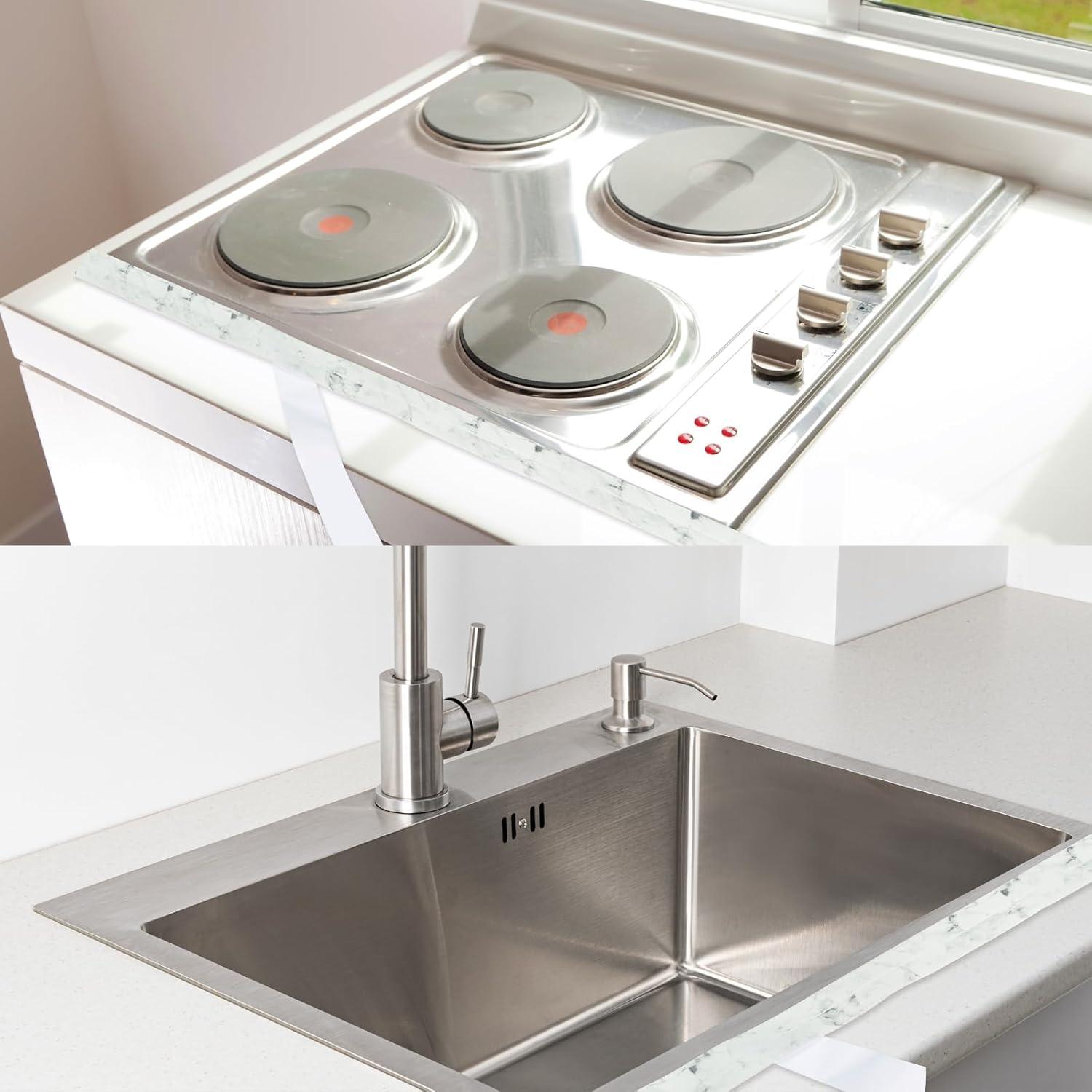 Tira de Calafateo Autoadhesiva uxcell 3.8cm x 3.2m PVC Mármol