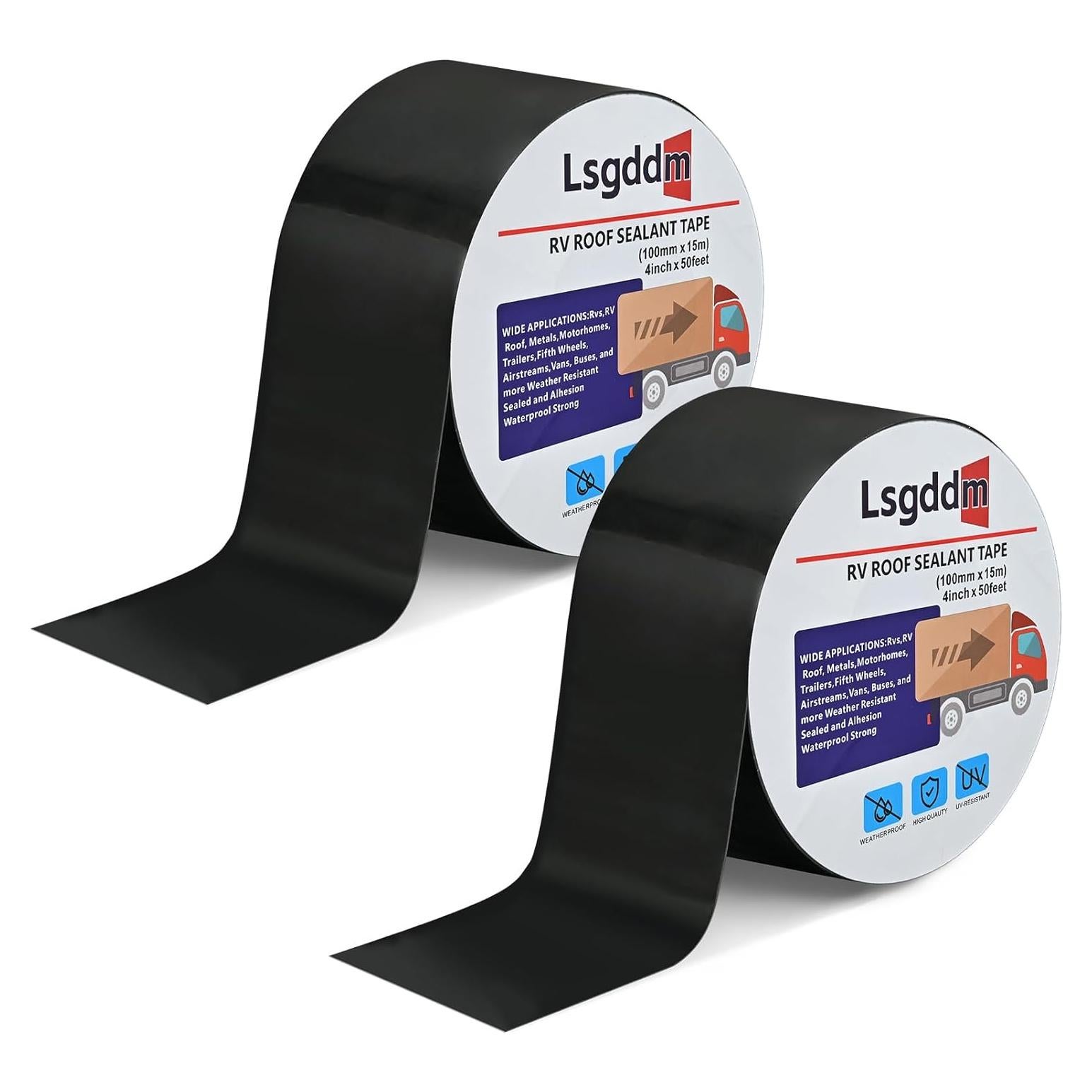Cinta Selladora para Techo de RV CYDDUP 10cm x 15m Negra