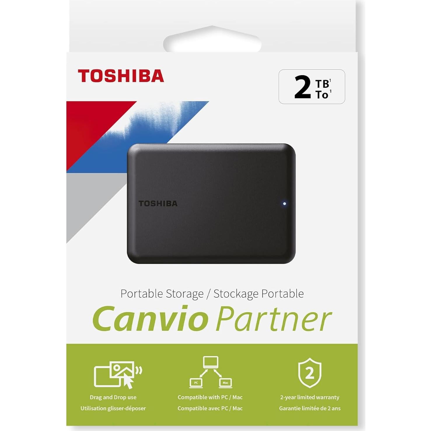 Disco Duro Externo Toshiba Canvio Partner 2TB USB 3.2