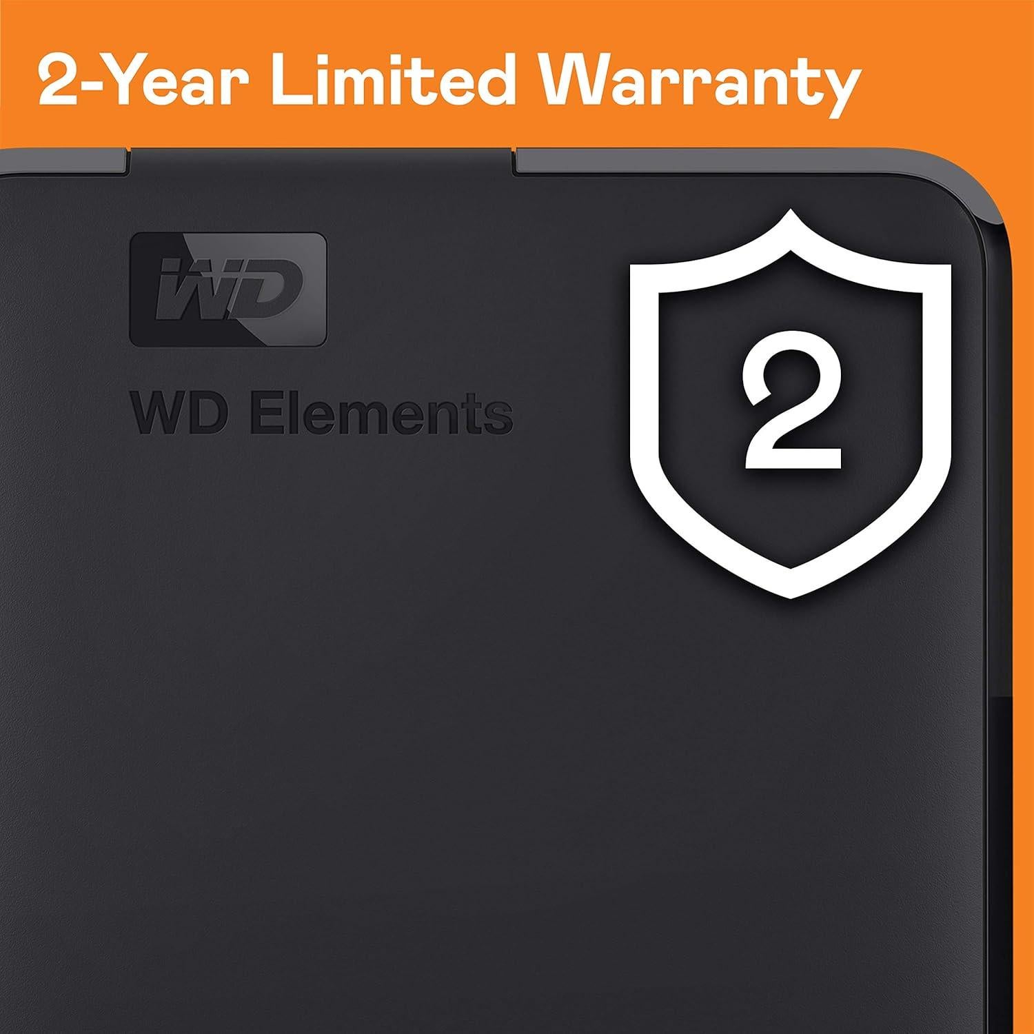 Disco Duro Externo Portátil WD Elements 2TB USB 3.0 Negro