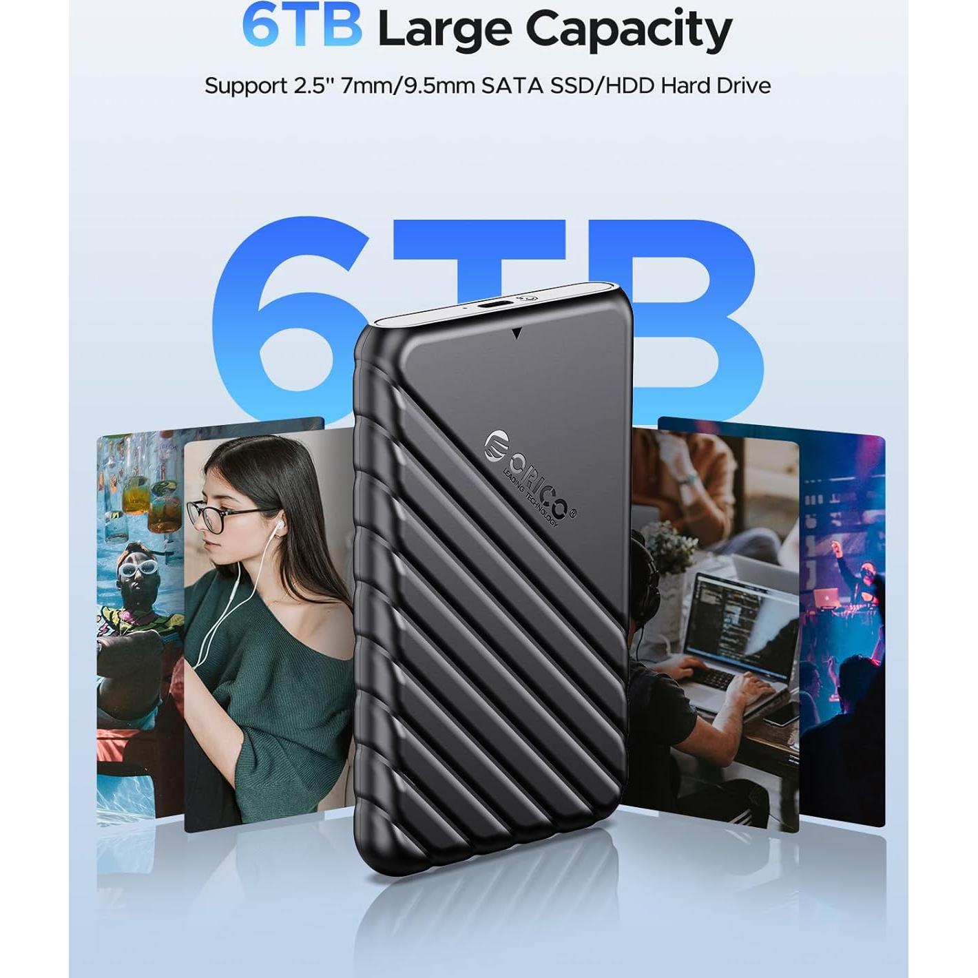 Carcasa de Disco Duro Externo ORICO 2.5" USB 3.0 SATA III