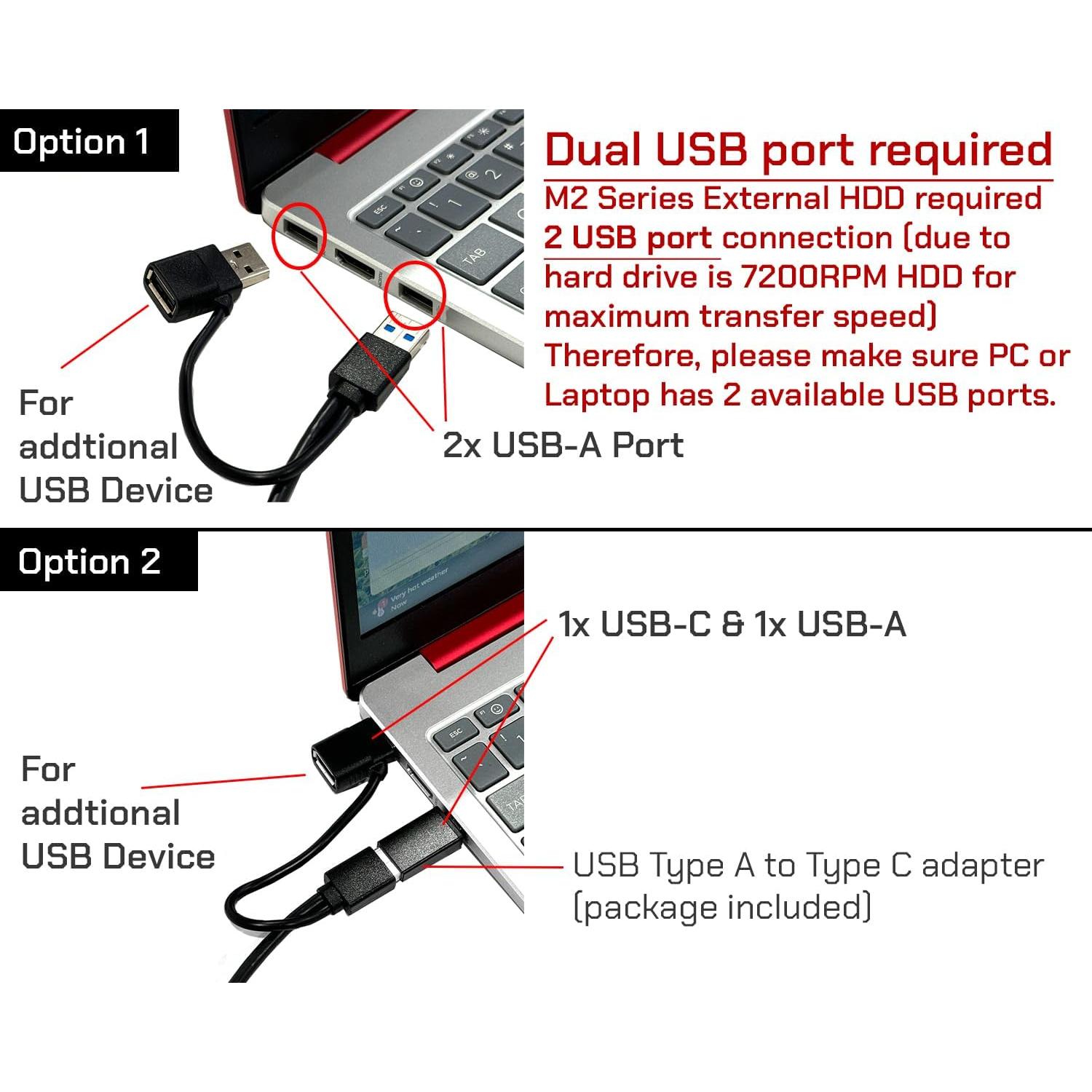 Disco Duro Externo Avolusion M2 1TB USB 3.0 para Juegos