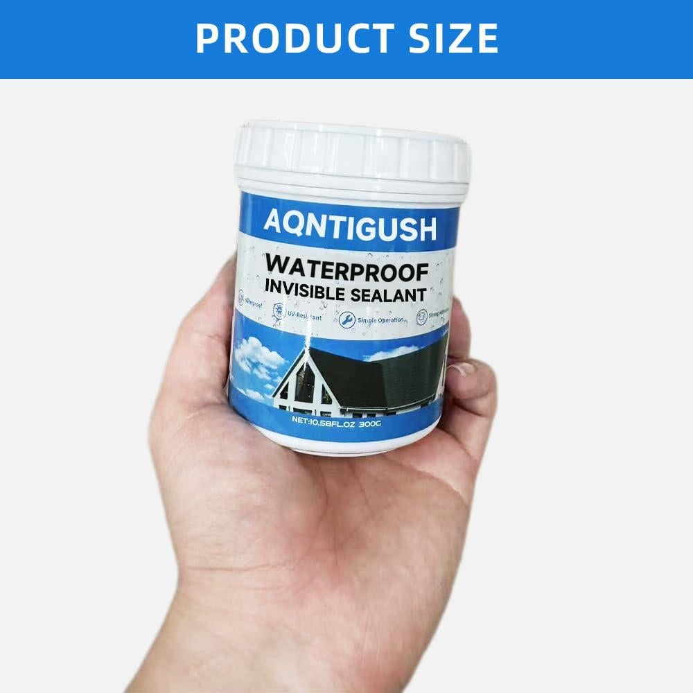 Sellador Impermeable Transparente AQNTIGUSH 300g para Techos y Paredes