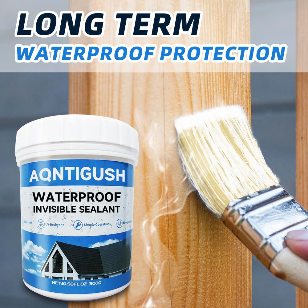 Sellador Impermeable Transparente AQNTIGUSH 300g para Techos y Paredes