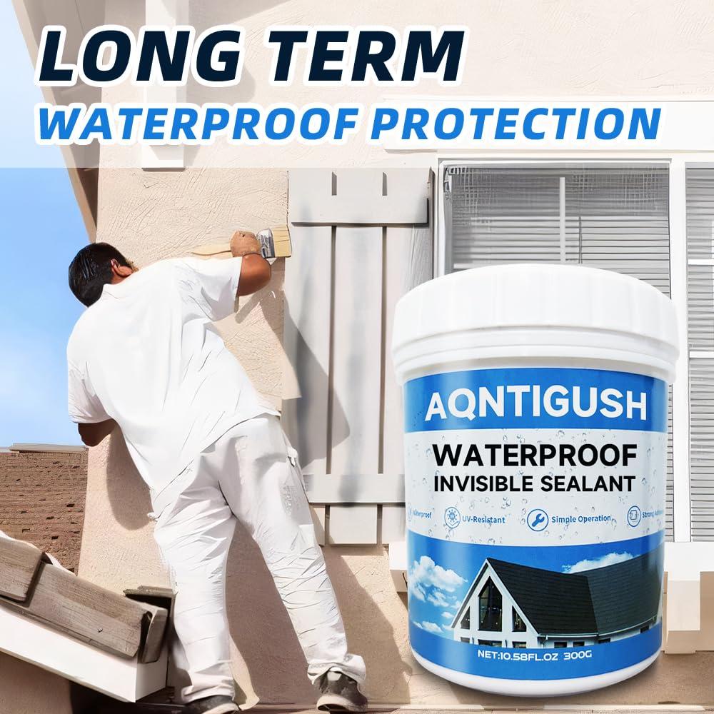 Sellador Impermeable Transparente AQNTIGUSH 300g para Techos y Paredes