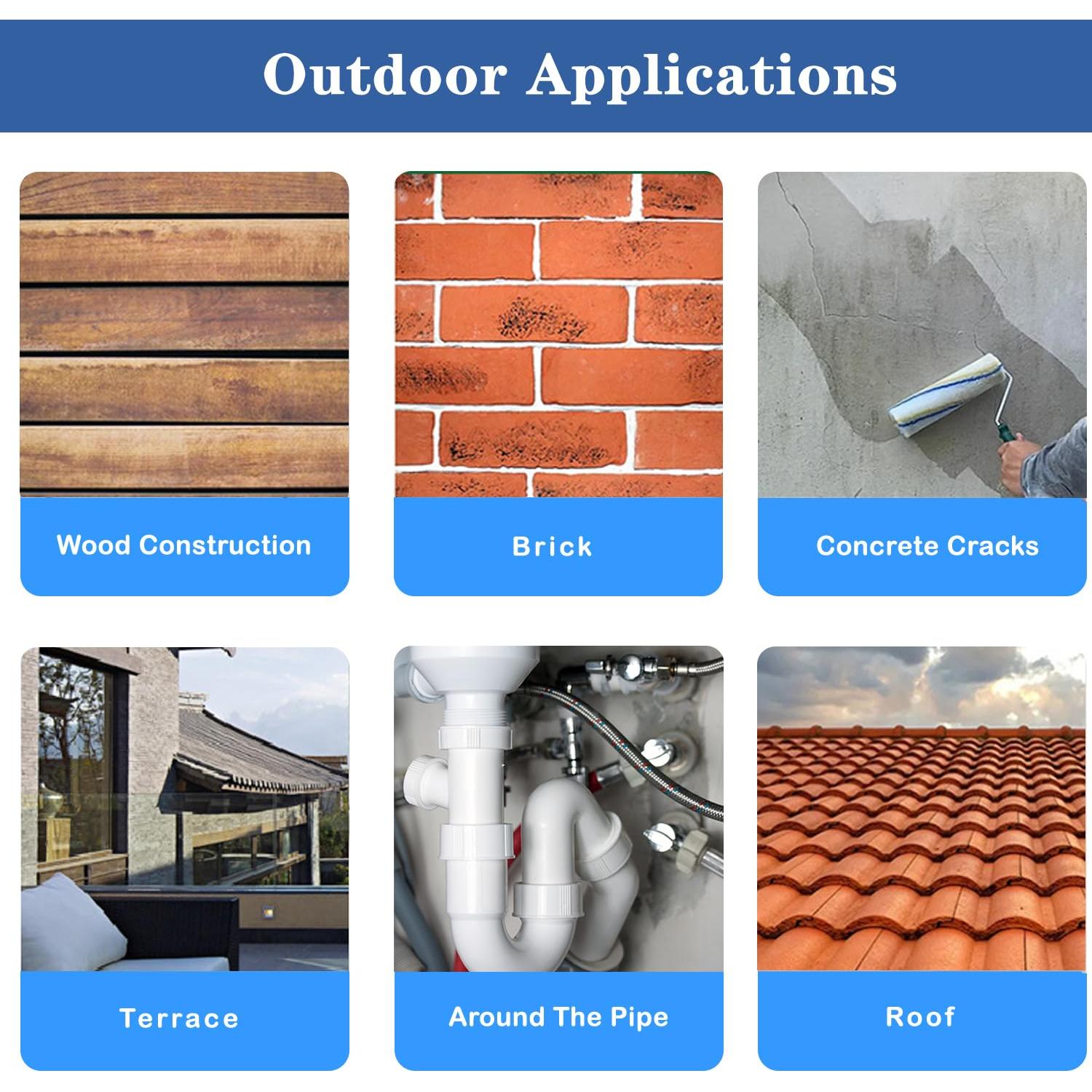 Sellador Impermeable Transparente Meijuji 1 kg para Techos y Paredes