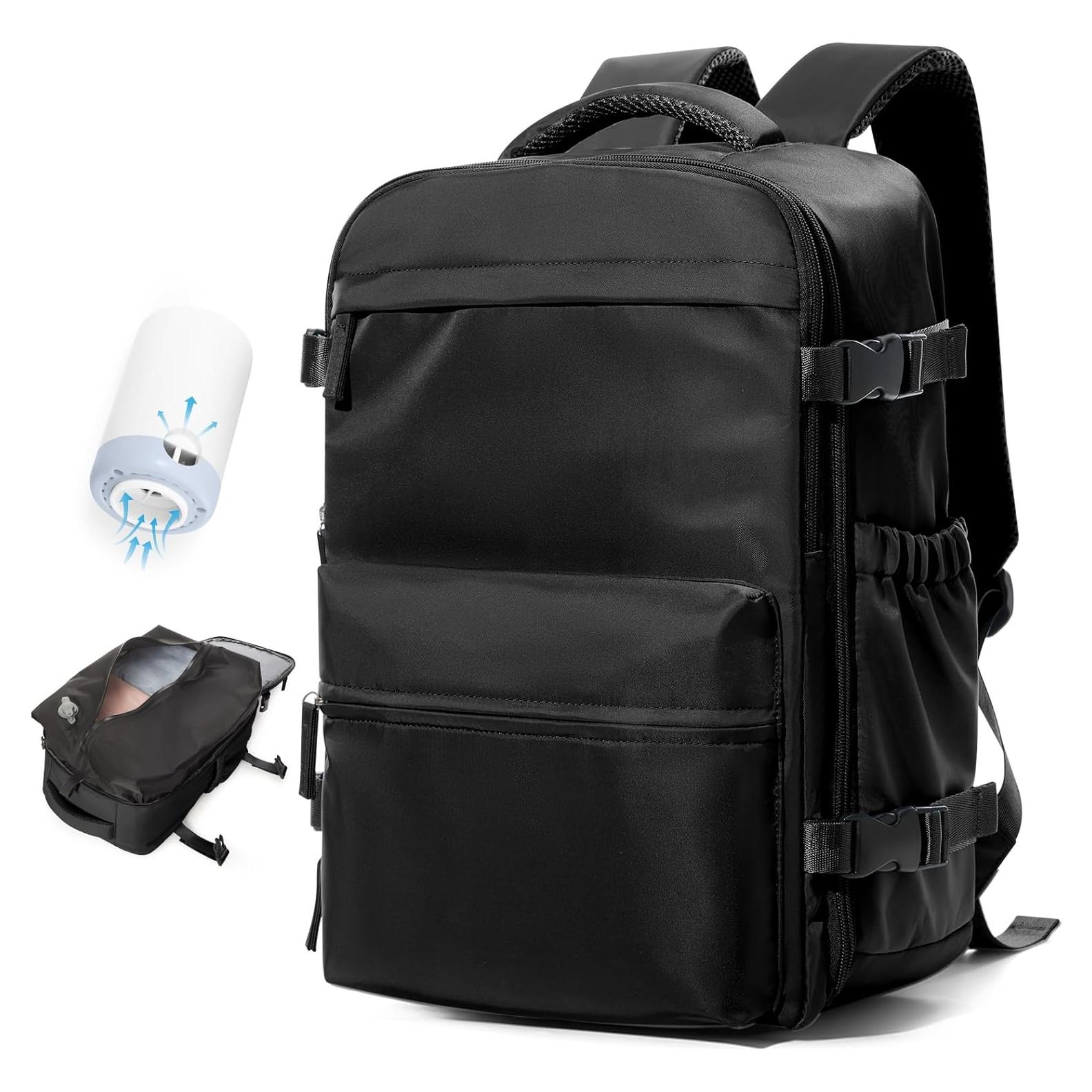 Mochila de Viaje al Vacío Vacpack Negra 20L Impermeable