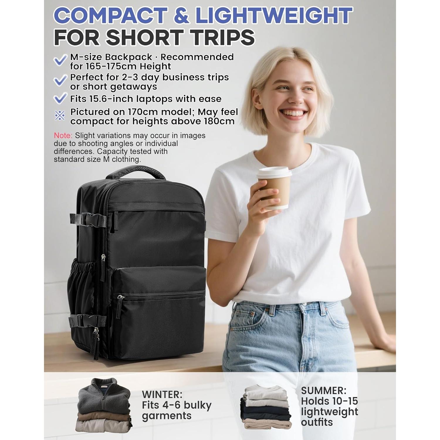 Mochila de Viaje al Vacío Vacpack Negra 20L Impermeable