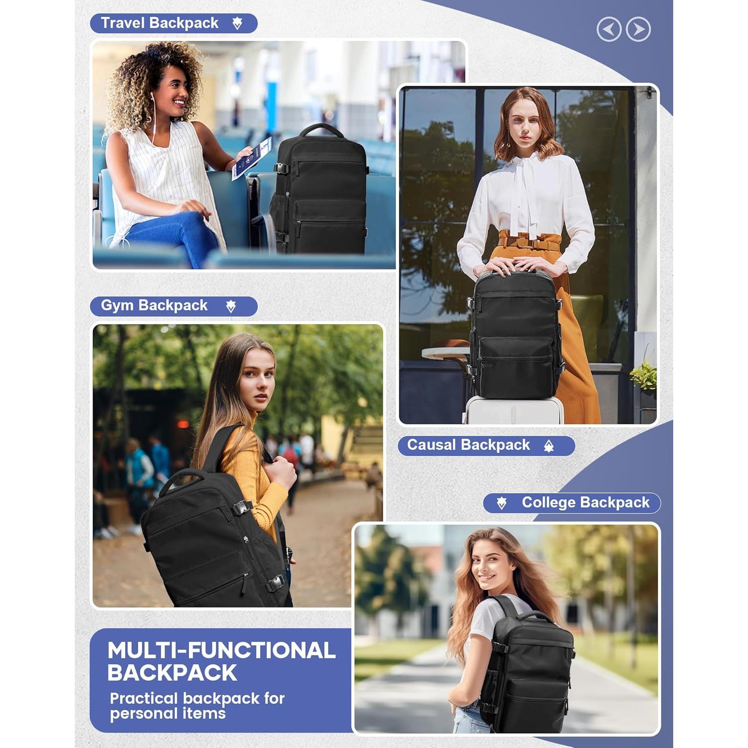 Mochila de Viaje al Vacío Vacpack Negra 20L Impermeable