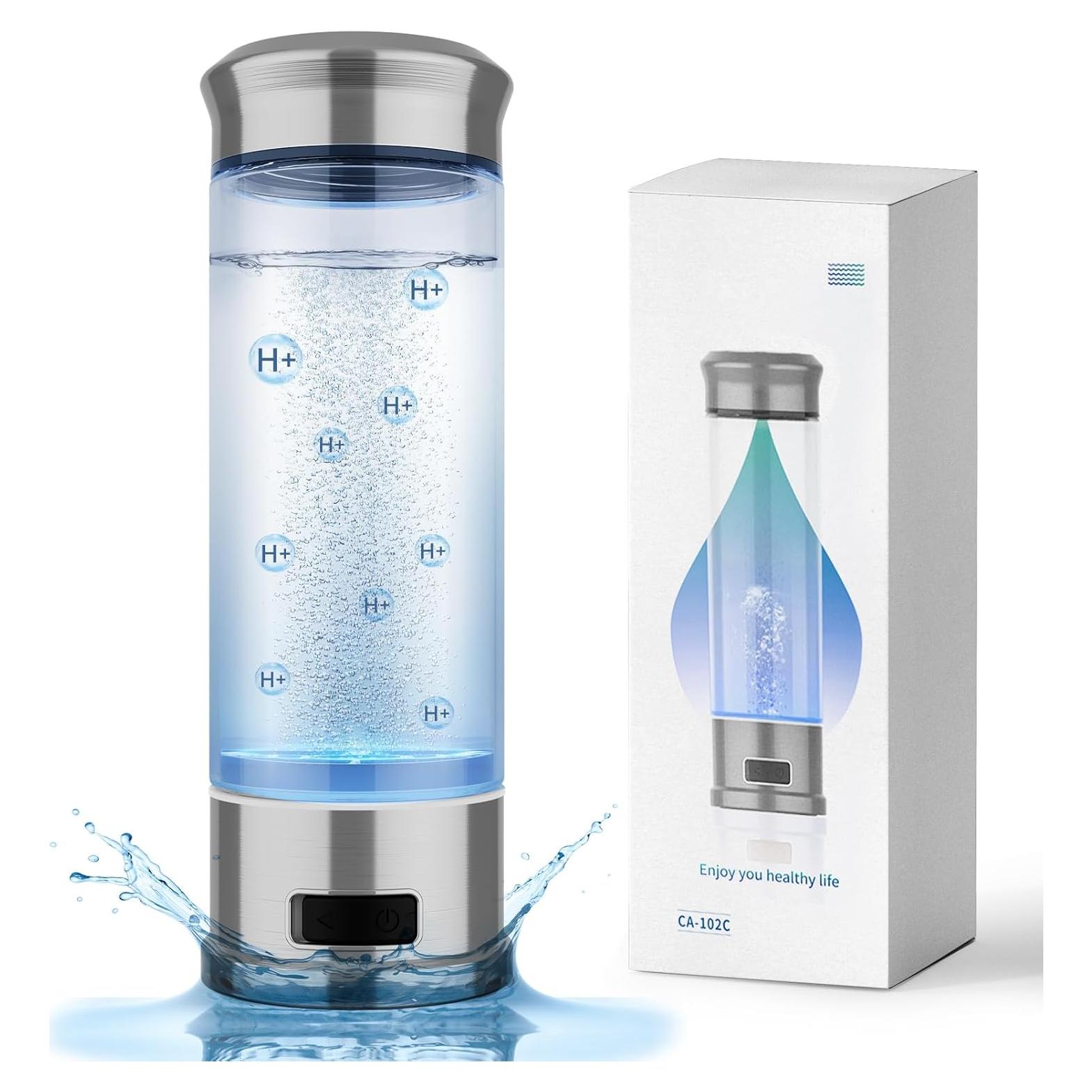 Botella de Agua de Hidrógeno WIOMXO CA-102C Plata 1500 PPB