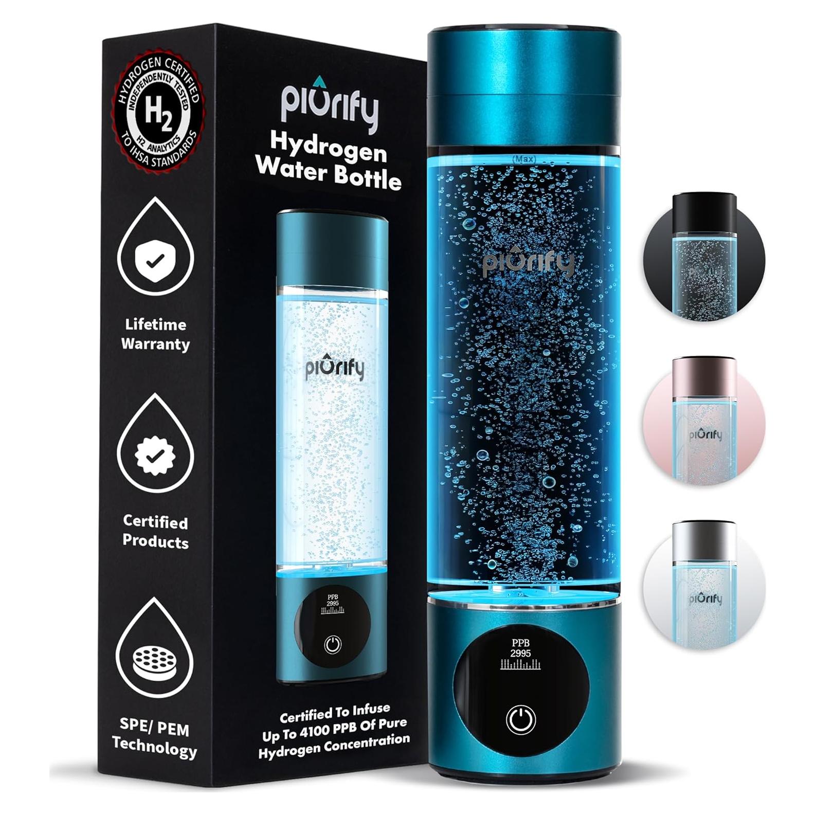 Generador de Agua de Hidrógeno Piurify - 4100+ PPB - Portátil