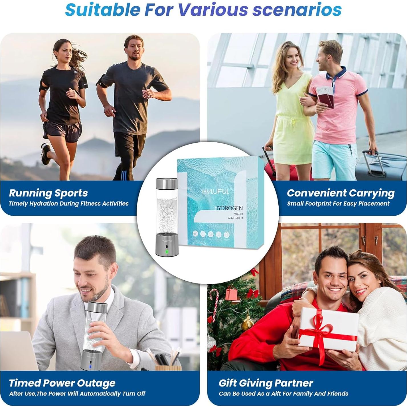 Generador de Agua Hidrogenada y Ozonizada Hyluful 420ml