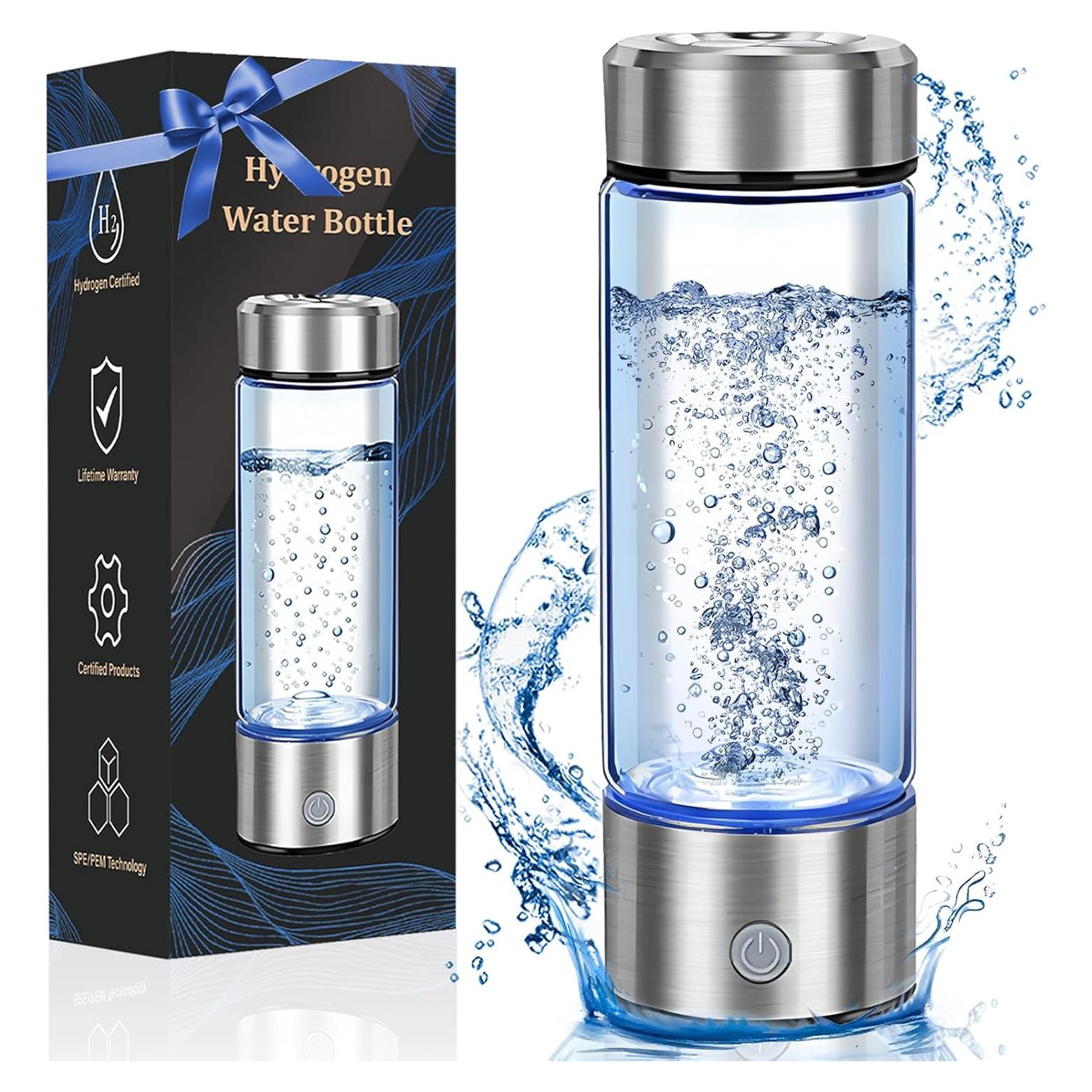 Botella de Agua Hidrógeno Buwheekoki 420ml Portátil Recargable