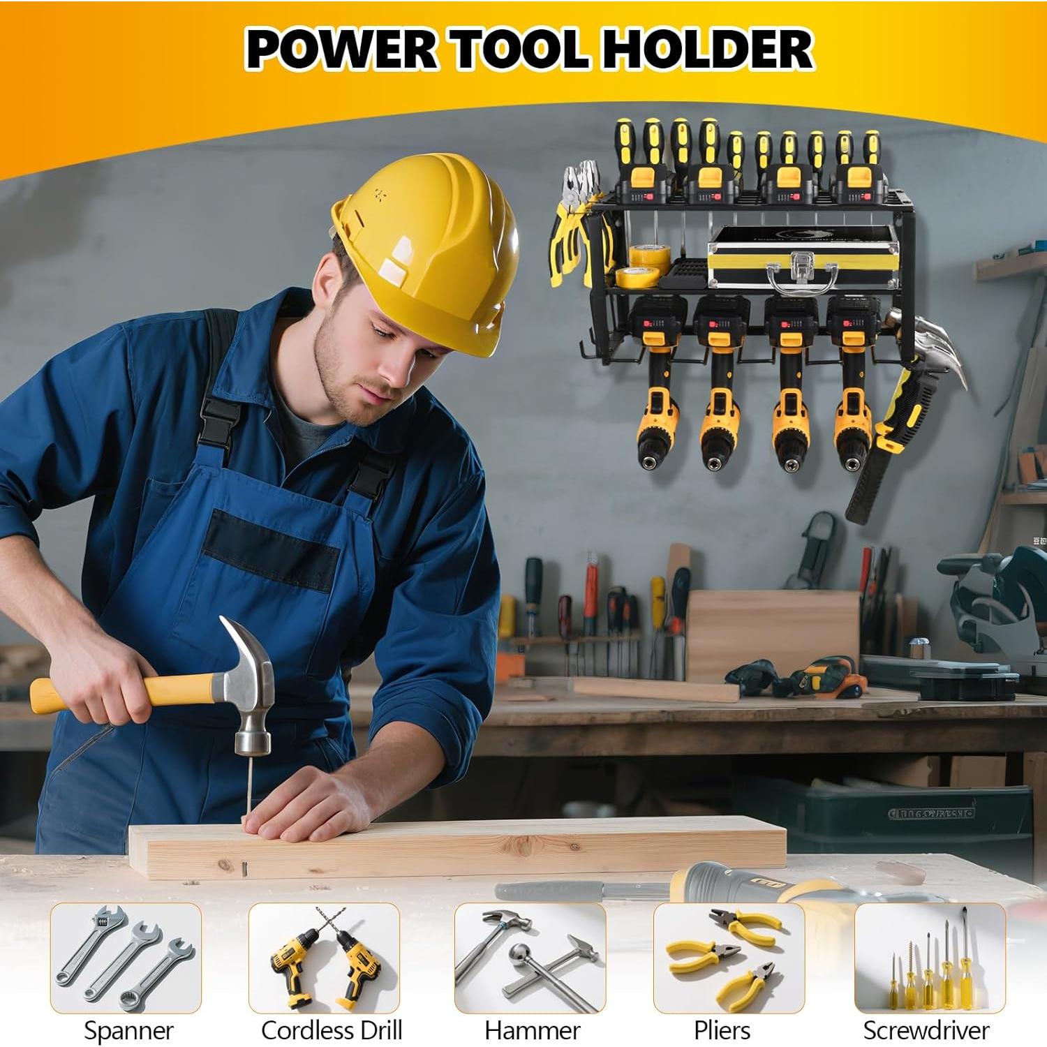 Organizador de Herramientas de Pared YHYLWJ 3 Niveles 68 kg