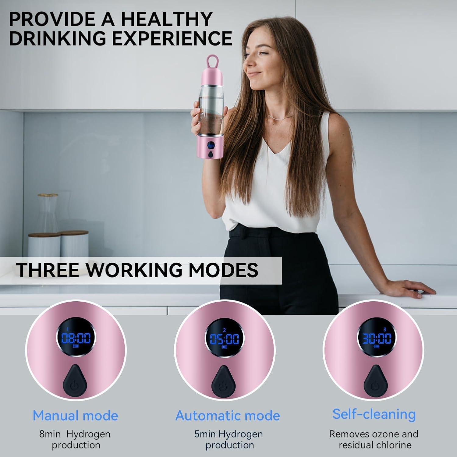 Botella de Agua de Hidrógeno Alkaenum S03 5000 PPB Recargable