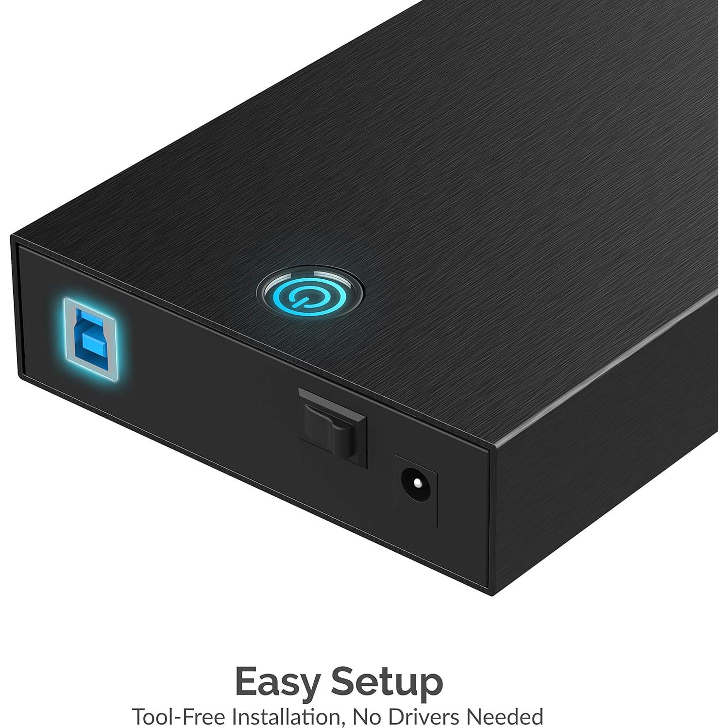 Caja USB 3.0 Sabrent para HDD/SSD SATA 2.5" y 3.5" - Sin herramientas, UASP, Plug & Play
