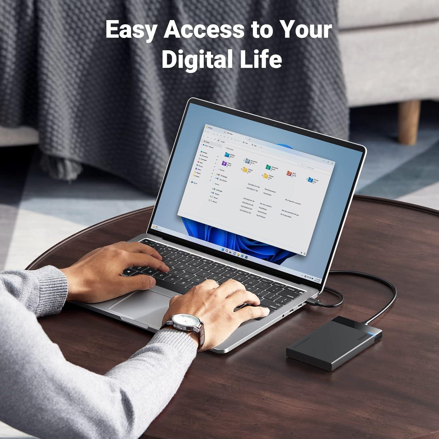 Carcasa Externa UGREEN 2.5" USB C 3.1 SATA III 6Gbps para HDD/SSD