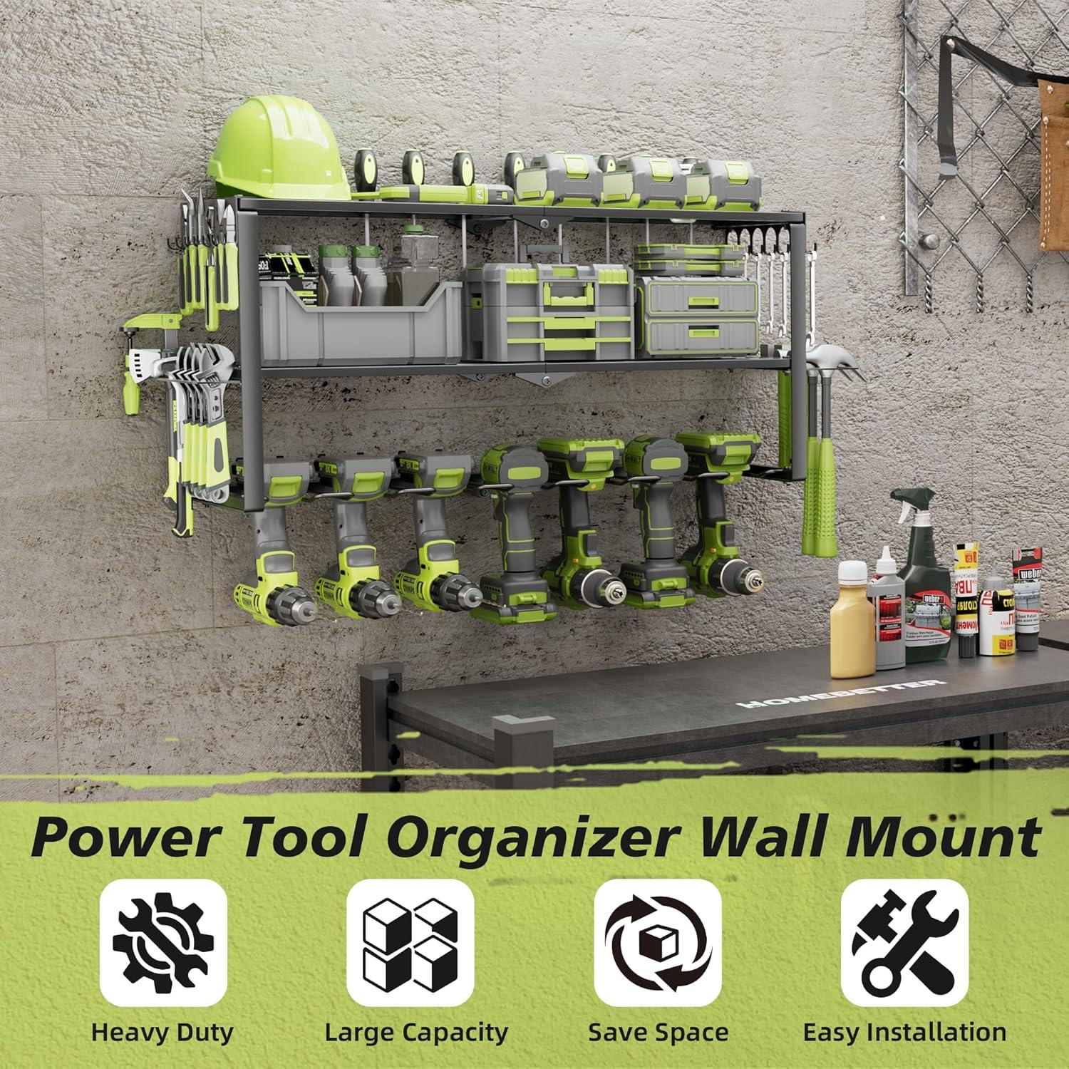 Organizador de Herramientas Unlumm 3 Estantes 68 Kg Montaje Pared