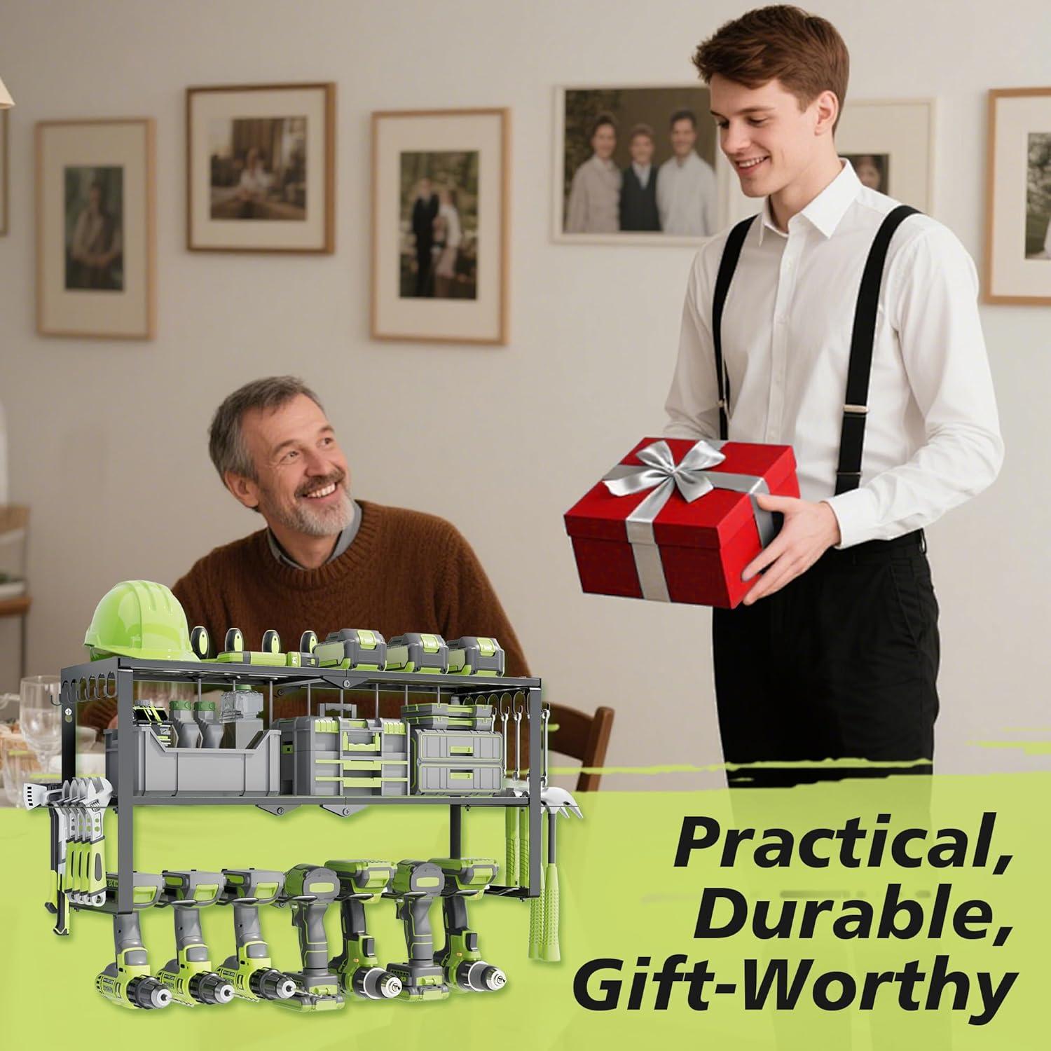 Organizador de Herramientas Unlumm 3 Estantes 68 Kg Montaje Pared