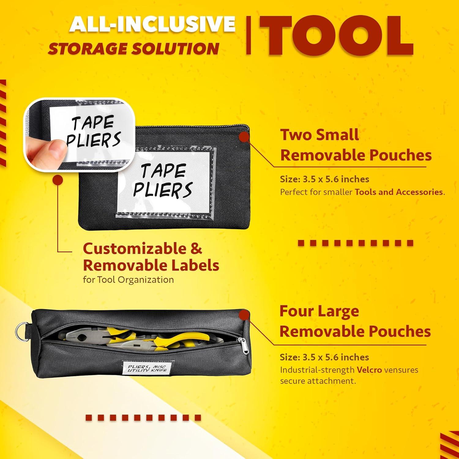 Organizador de Bolsa de Herramientas Luxadar 6 Bolsillos Desmontables