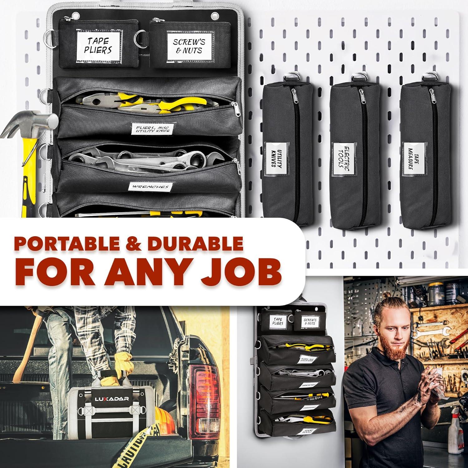 Organizador de Bolsa de Herramientas Luxadar 6 Bolsillos Desmontables