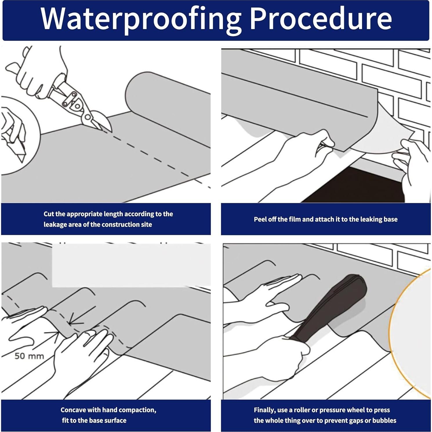 Cinta Impermeable para Techos Lahoreeky 3.1m x 5m Sellado