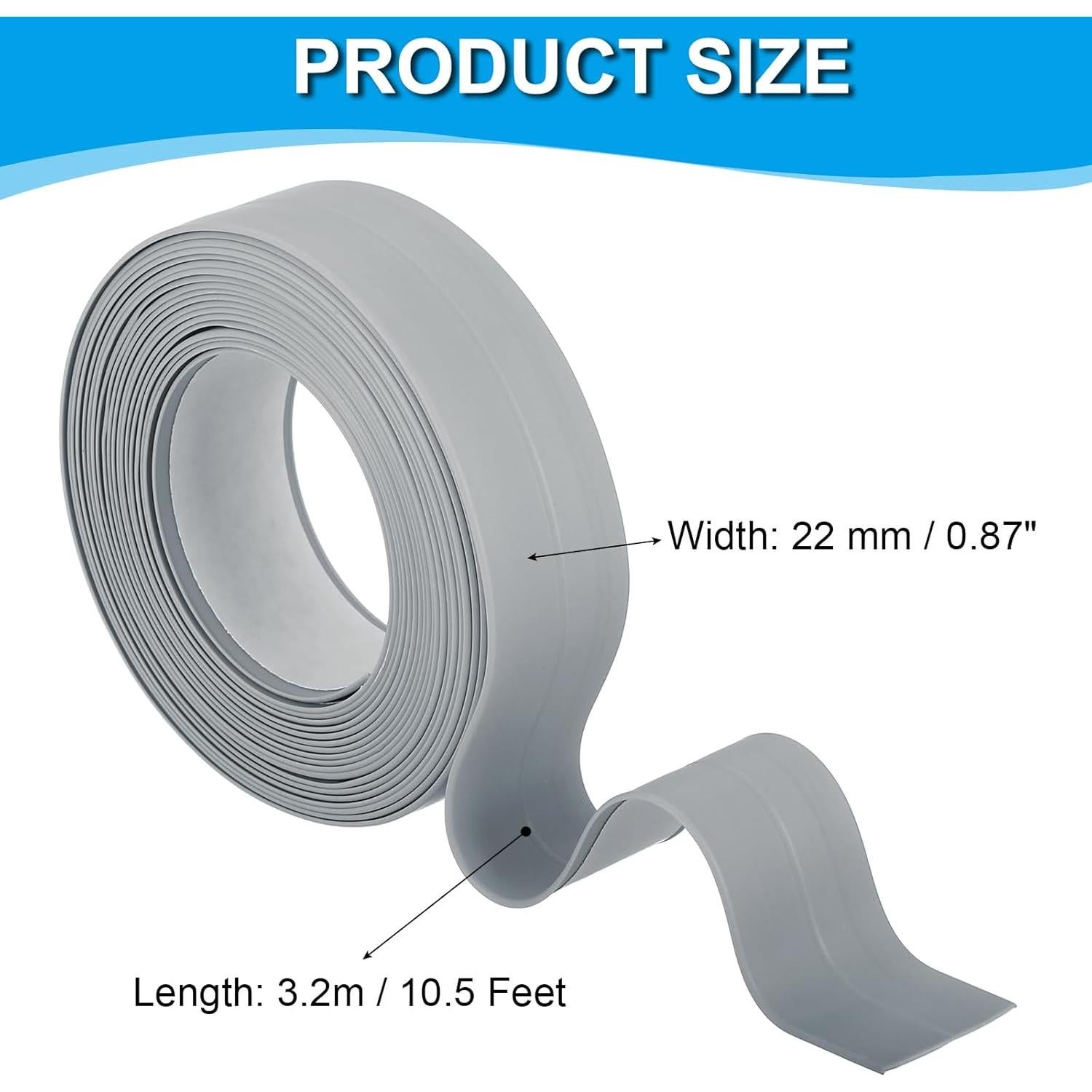 Cinta de Sellado Autoadhesiva PATIKIL 22 mm x 3.2 m Gris