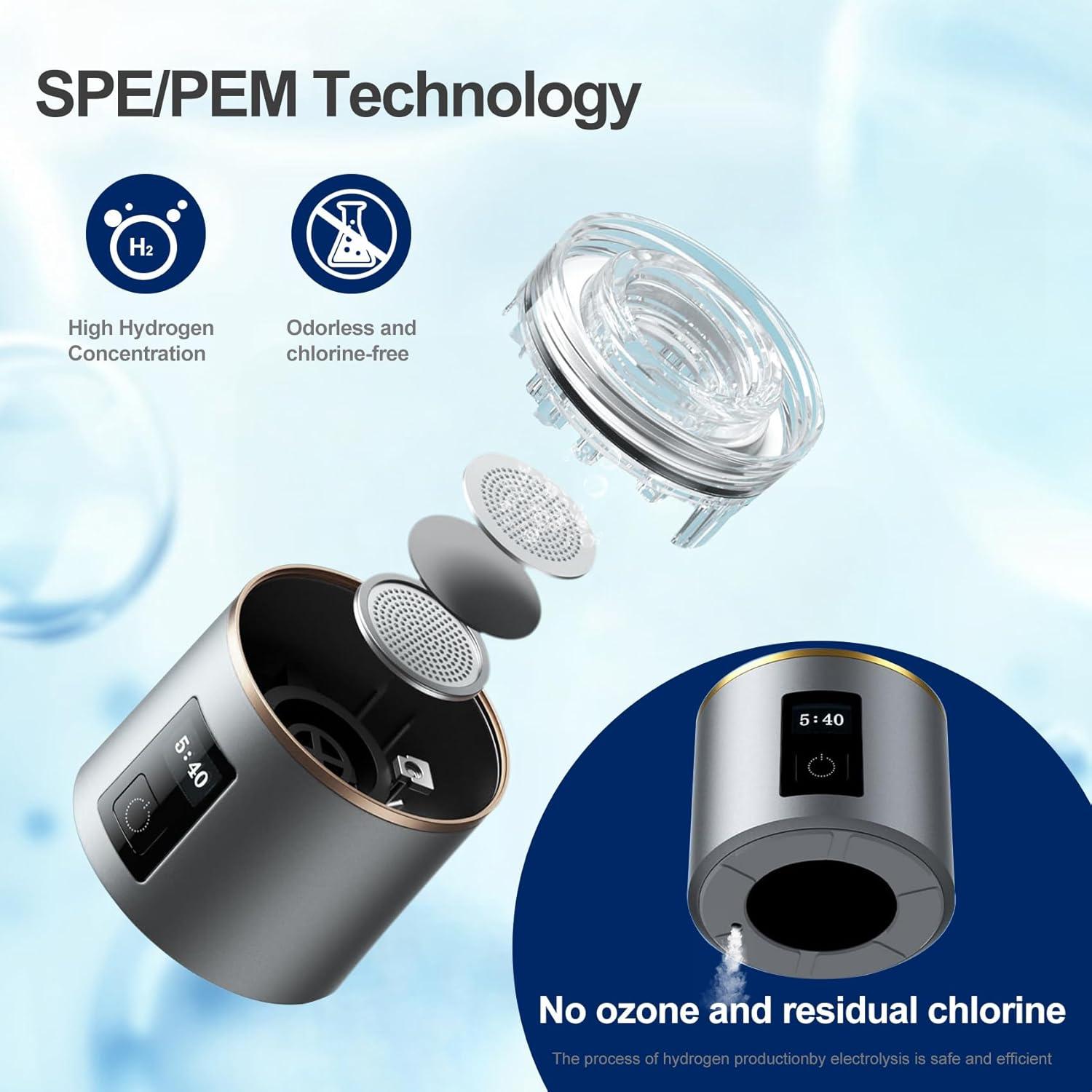 Generador de Agua de Hidrógeno SwiftH2O 270 mL, Pantalla LED