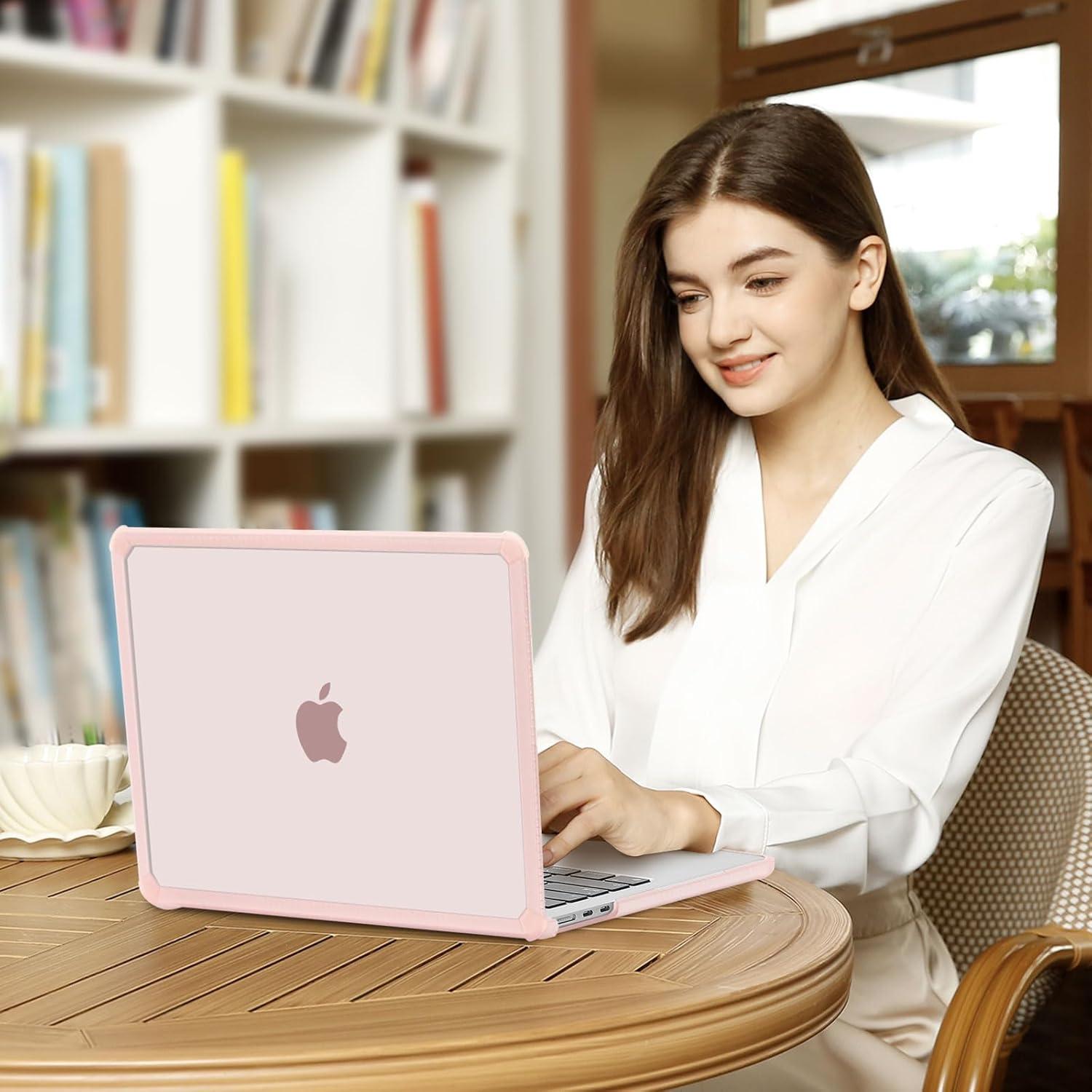 Funda Dura Mosiso para MacBook Air 13.6 Rosa 2025-2022