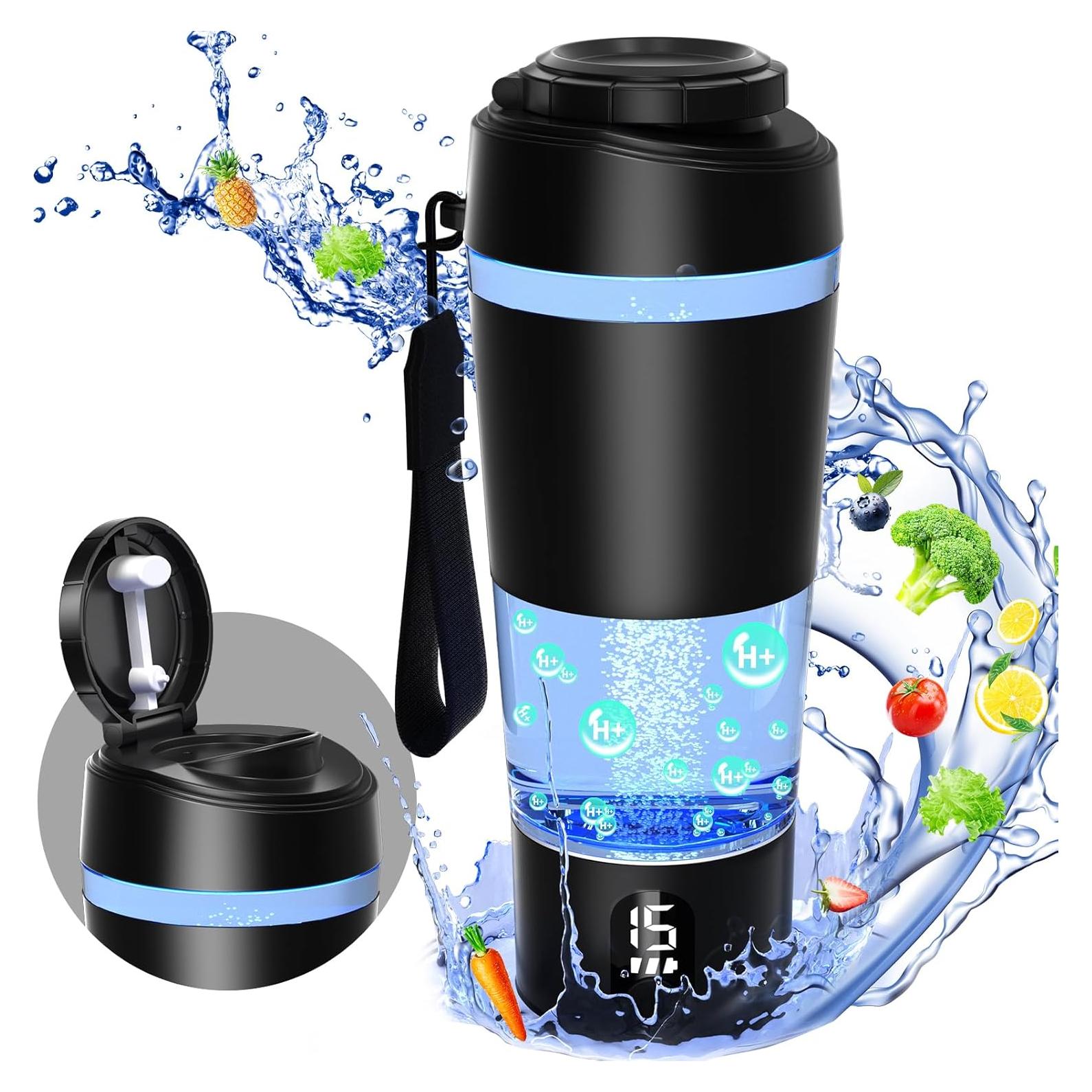 Generador de Agua de Hidrógeno ADUST 650ml Sin Cloro Negro