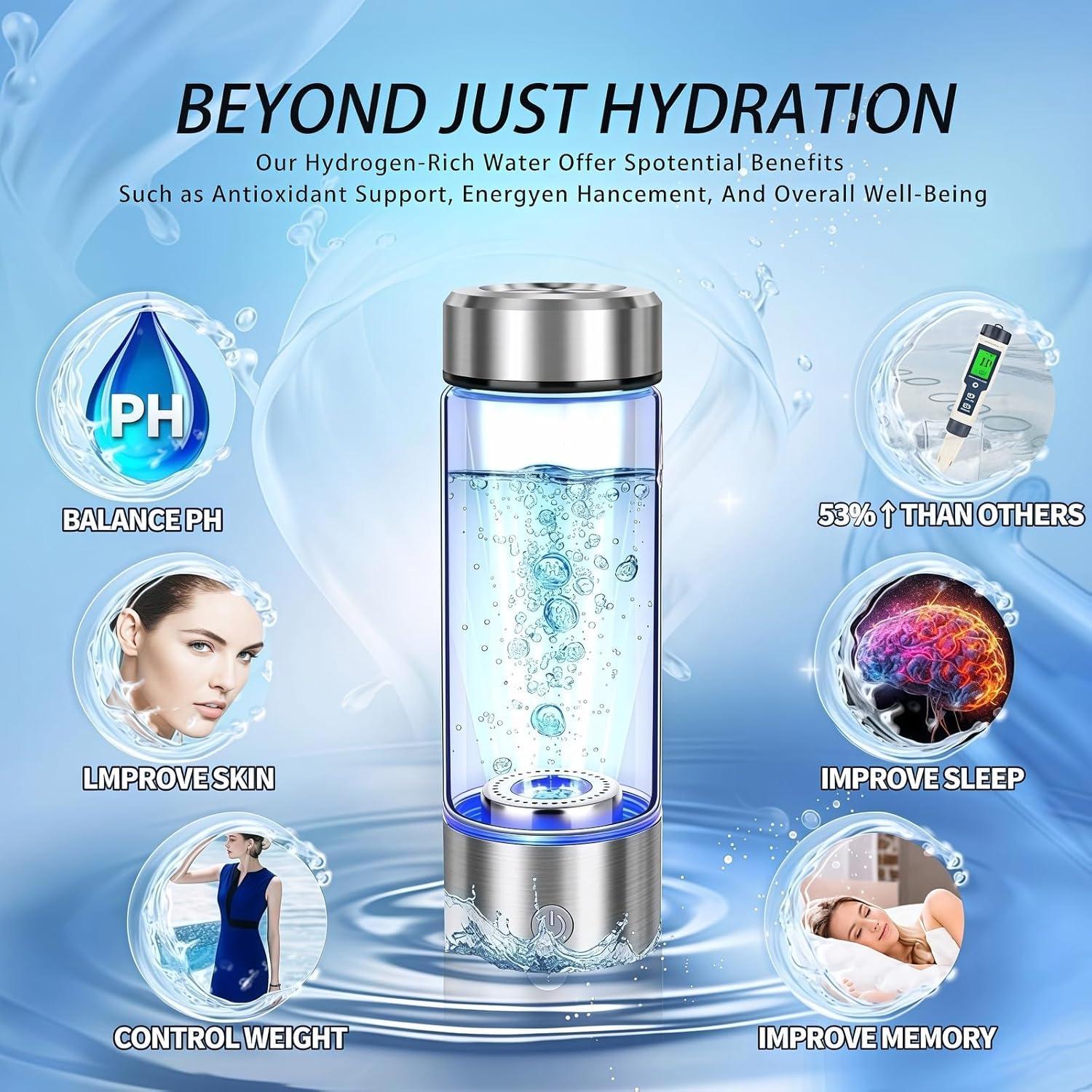 Botella de Agua de Hidrógeno GXFANZHU 2 en 1 4000 ppb 3 Minutos