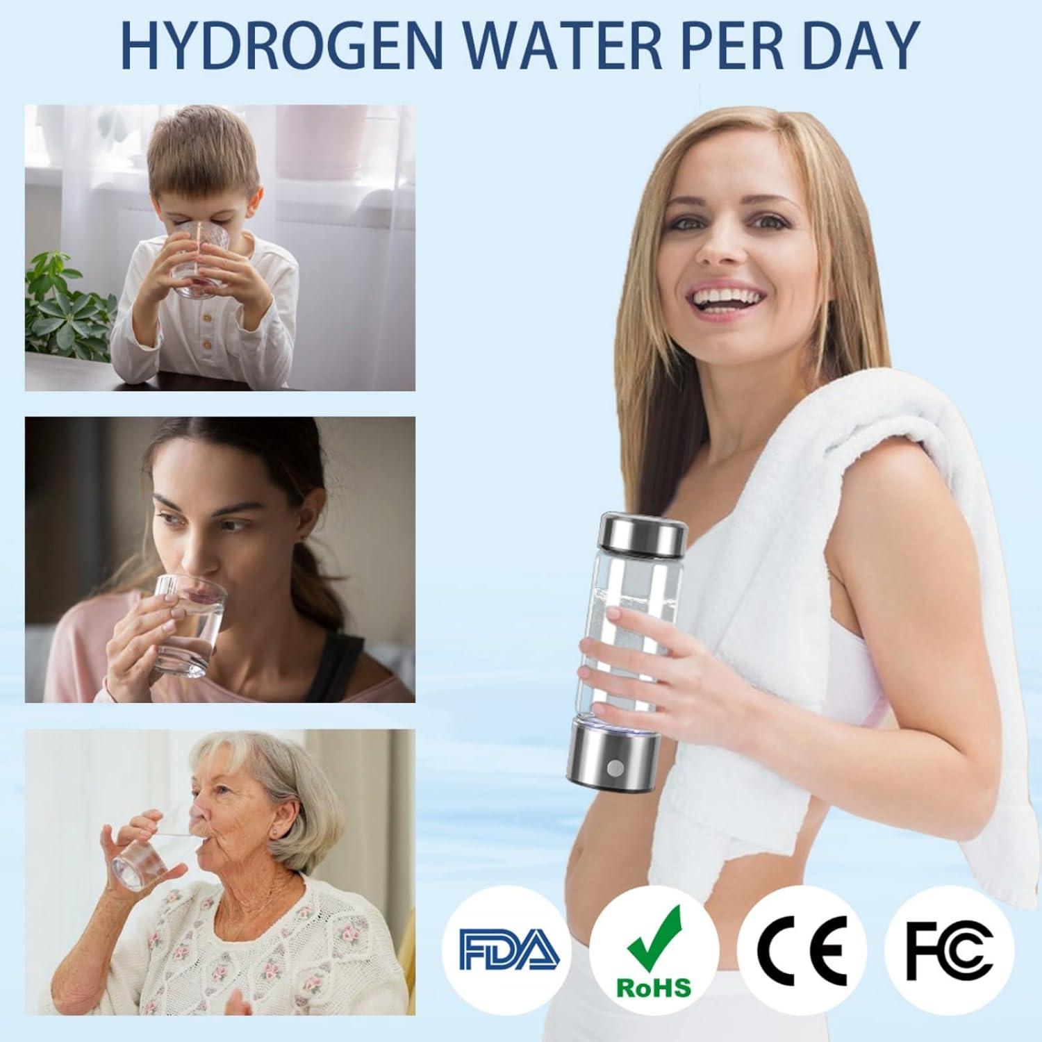 Botella de Agua de Hidrógeno GXFANZHU 2 en 1 4000 ppb 3 Minutos