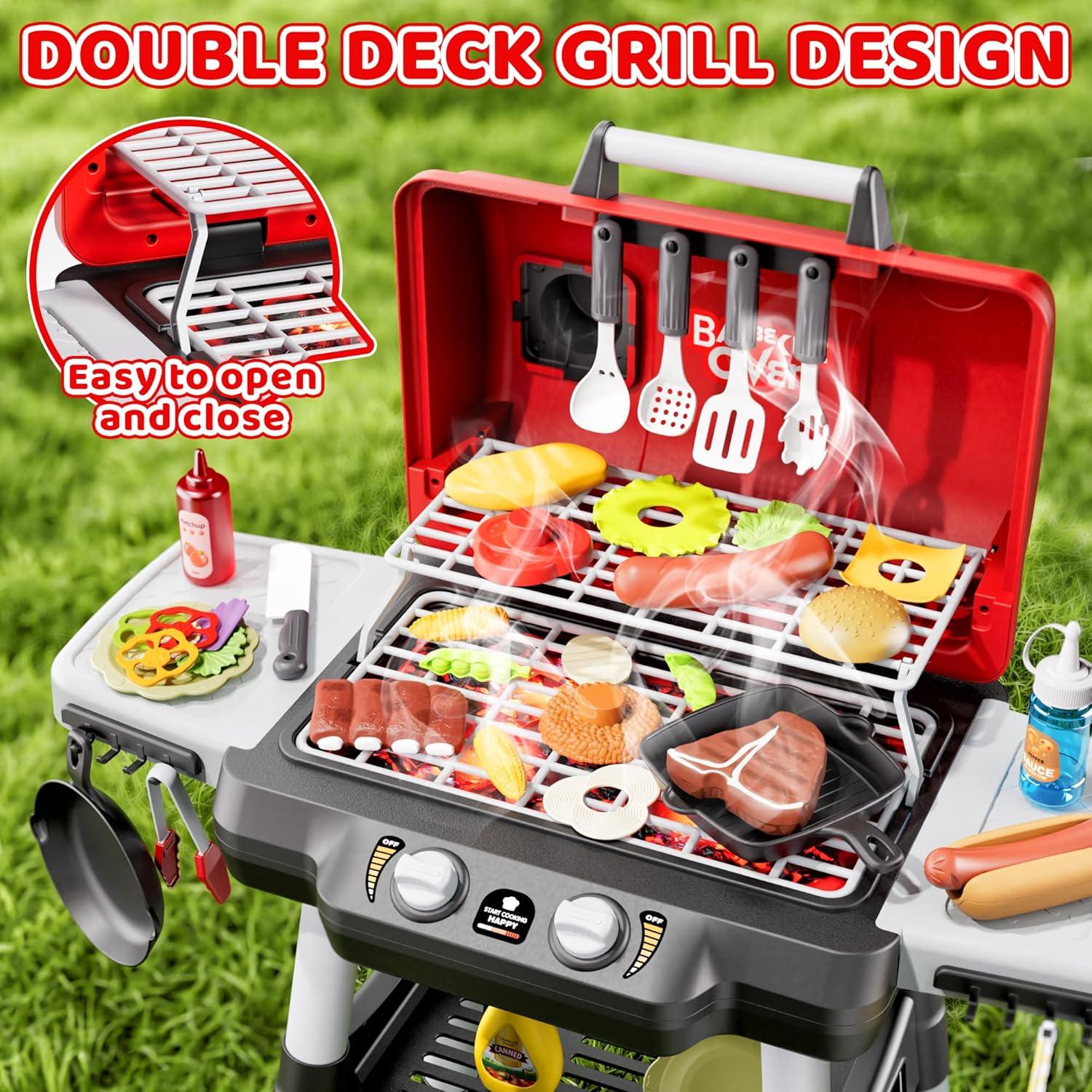 Set de Parrilla BBQ para Niños Zsinb 2 Niveles con Sonido