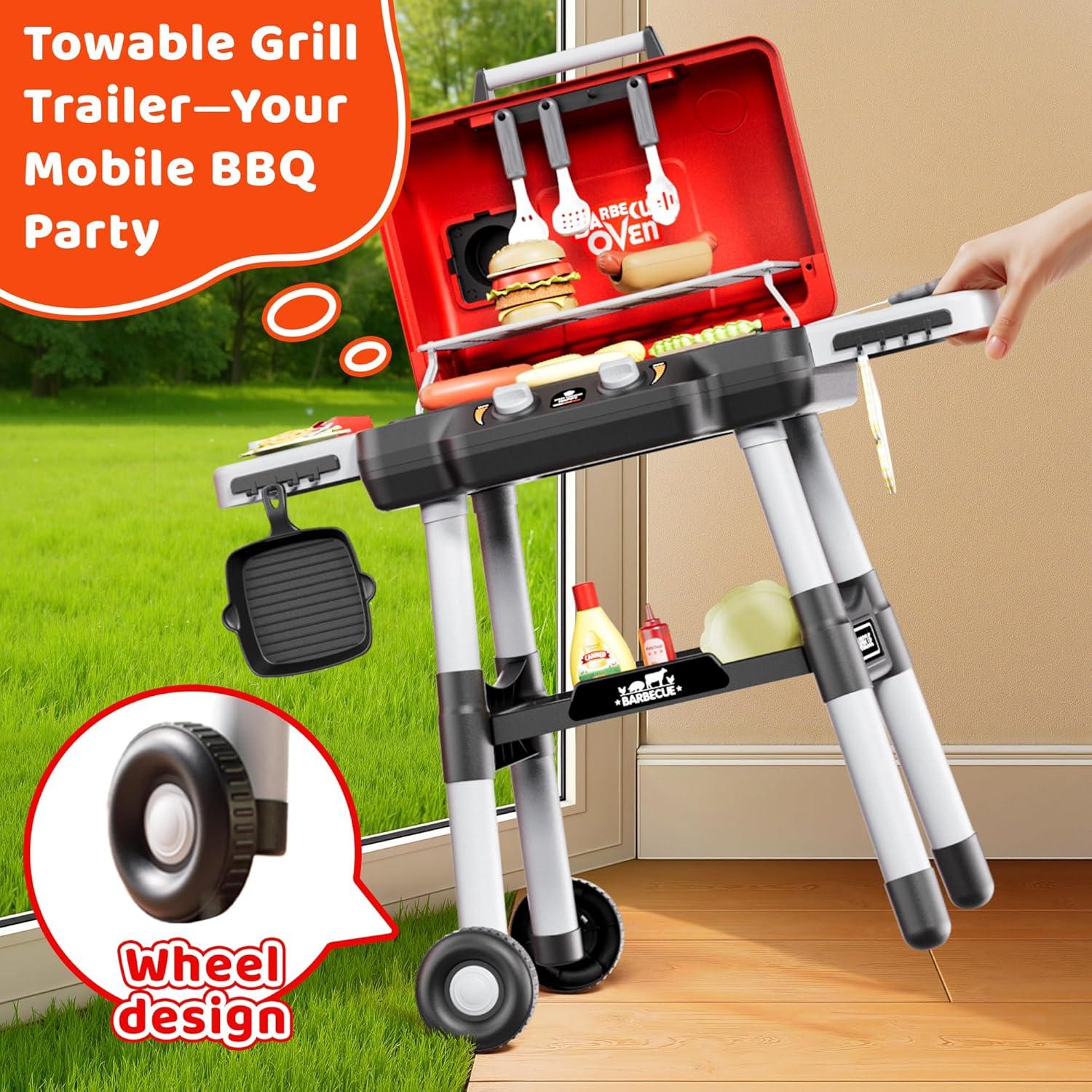 Set de Parrilla BBQ para Niños Zsinb 2 Niveles con Sonido
