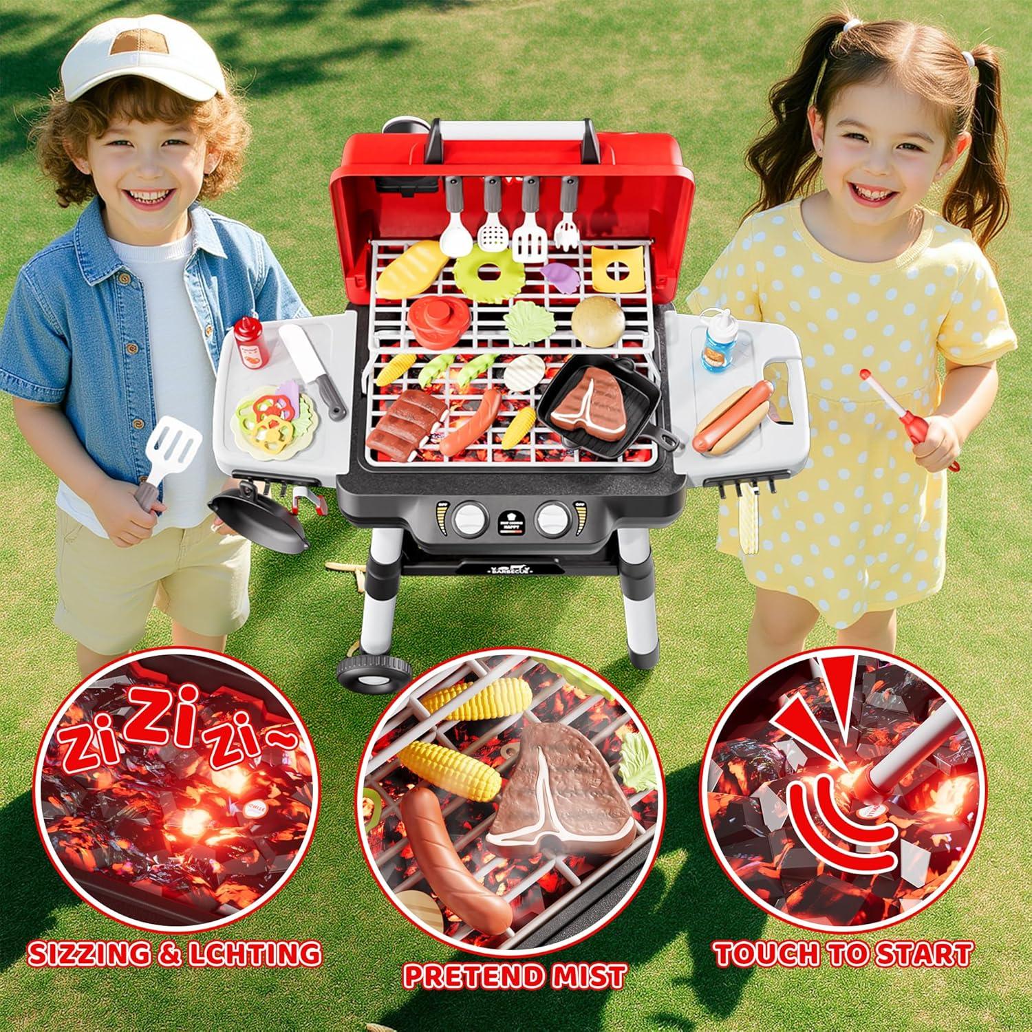 Set de Parrilla BBQ para Niños Zsinb 2 Niveles con Sonido