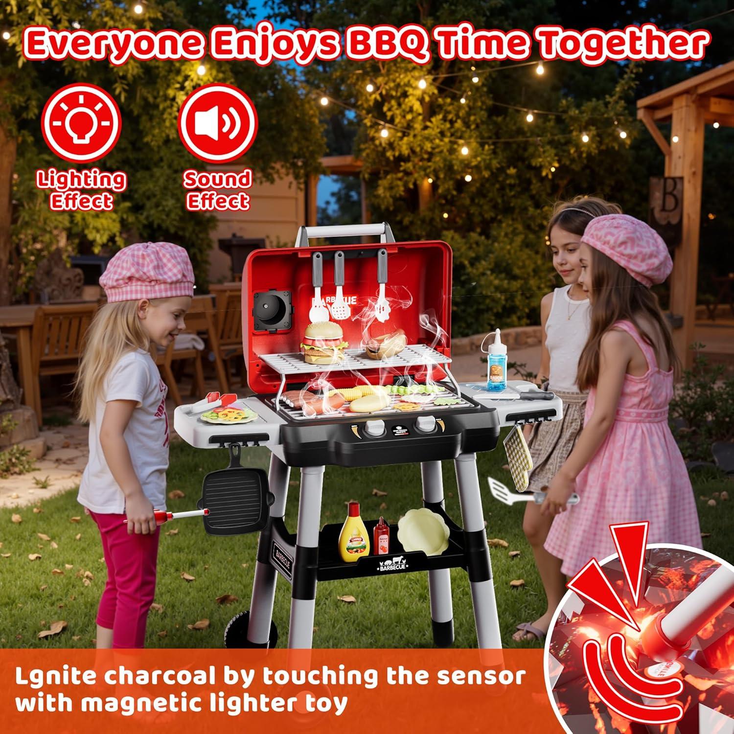 Set de Parrilla BBQ para Niños Zsinb 2 Niveles con Sonido
