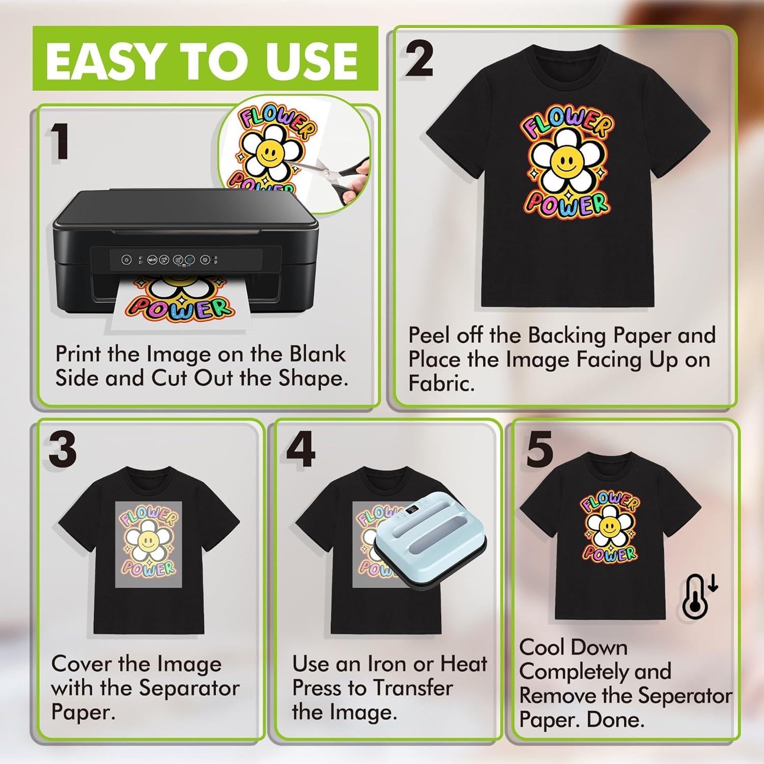 Papel de Transferencia de Calor Koala 20 Hojas 21.6x27.9 cm