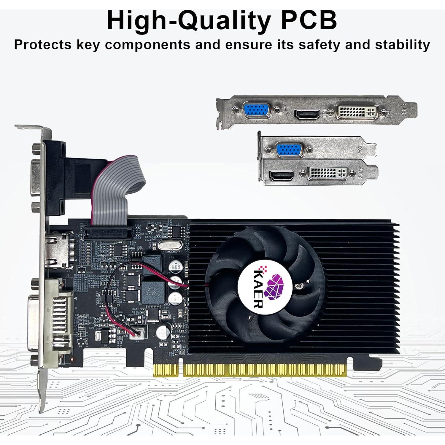 Tarjeta Gráfica KAER GT 730 4GB DDR3 DirectX 11 HDMI