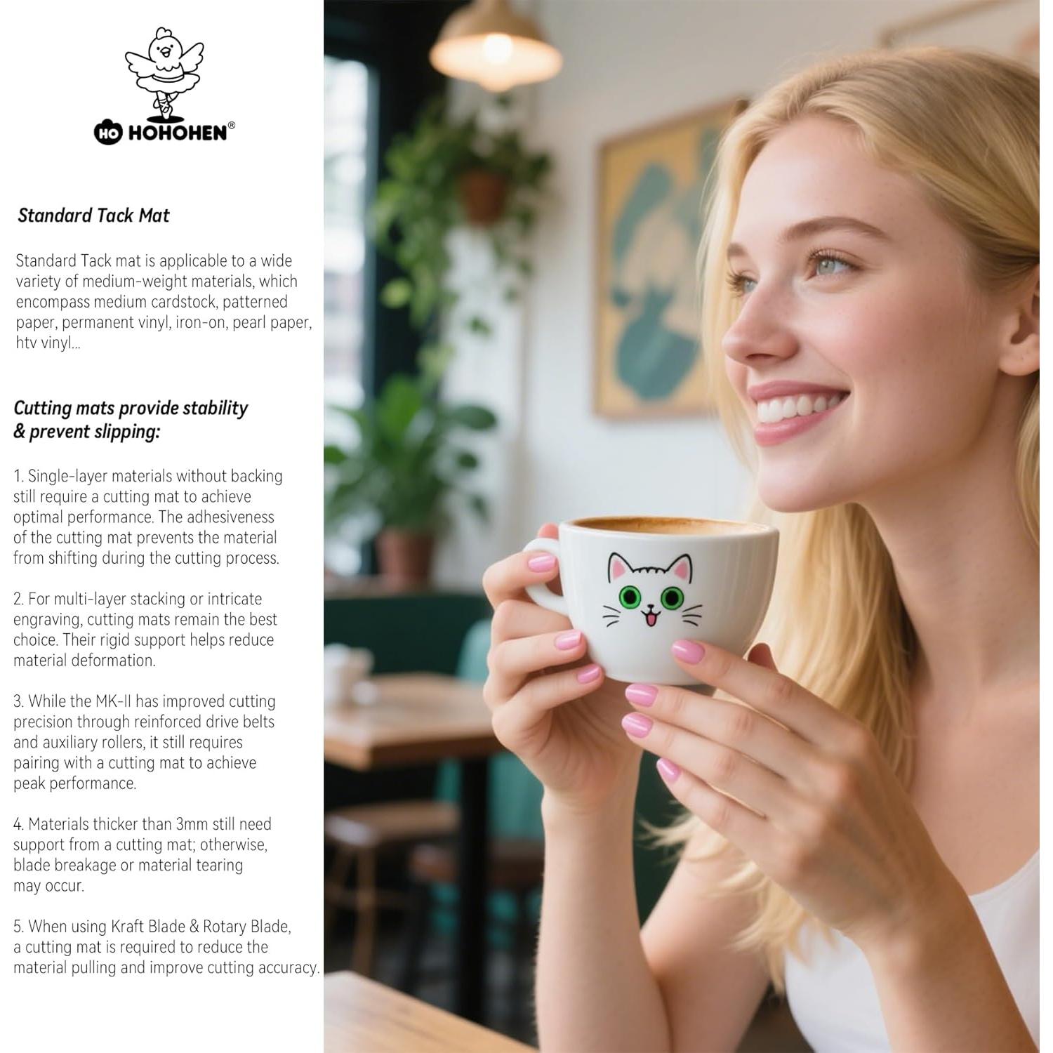 Alfombrillas de Corte Hohohen 24x24 cm para Silhouette Cameo Pro